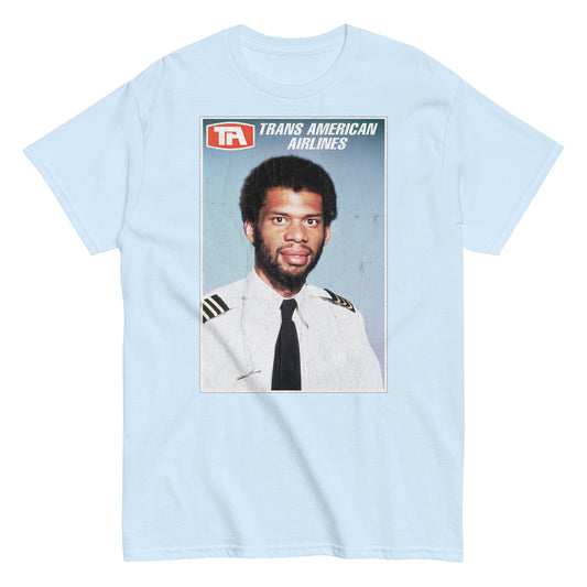 Flight Engineer Roger Murdock Trans American Airlines Distressed Airplane Photo Tee