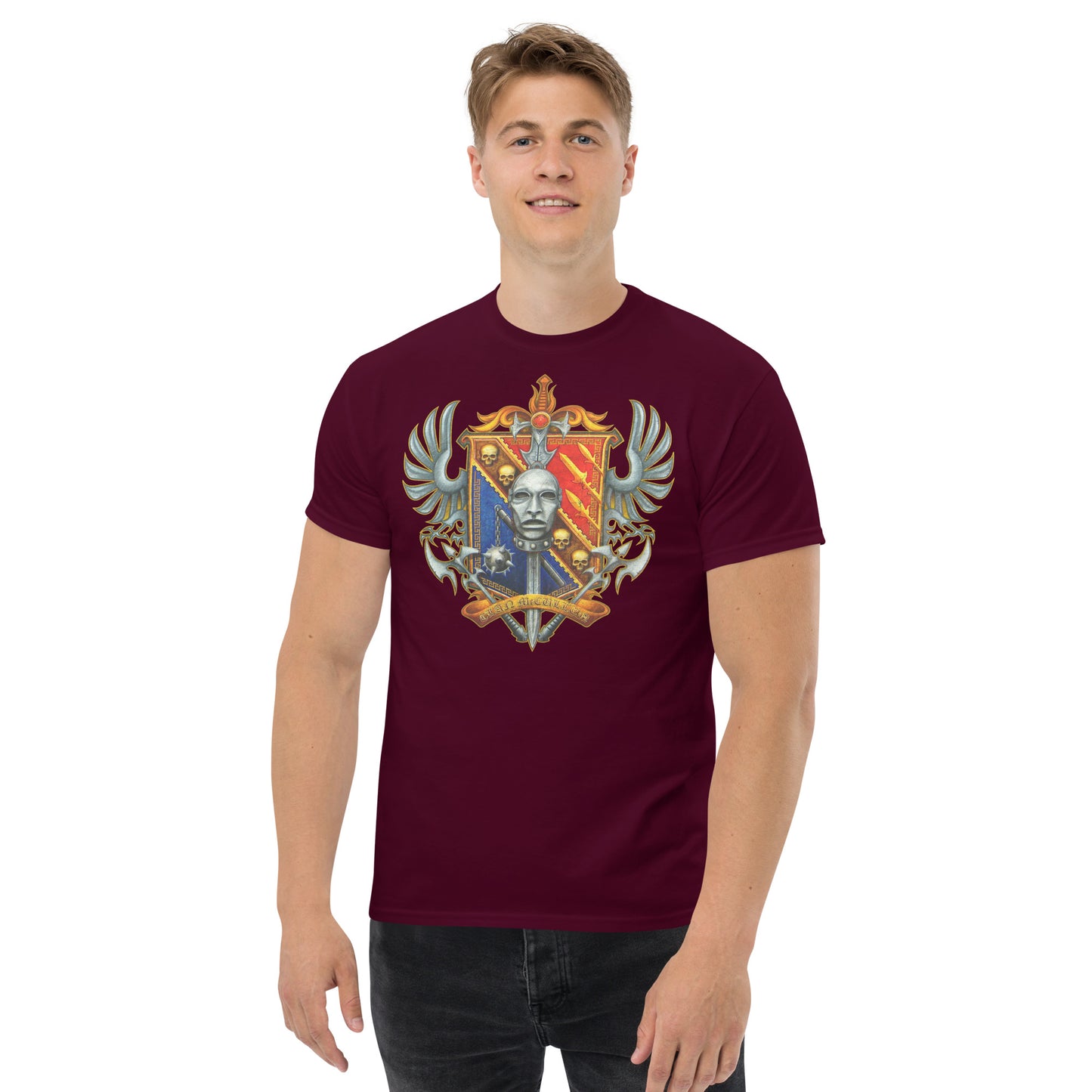 McCullen Clan Scottish Coat of Arms Dealer Distressed Unisex Grenadier Classic Tee