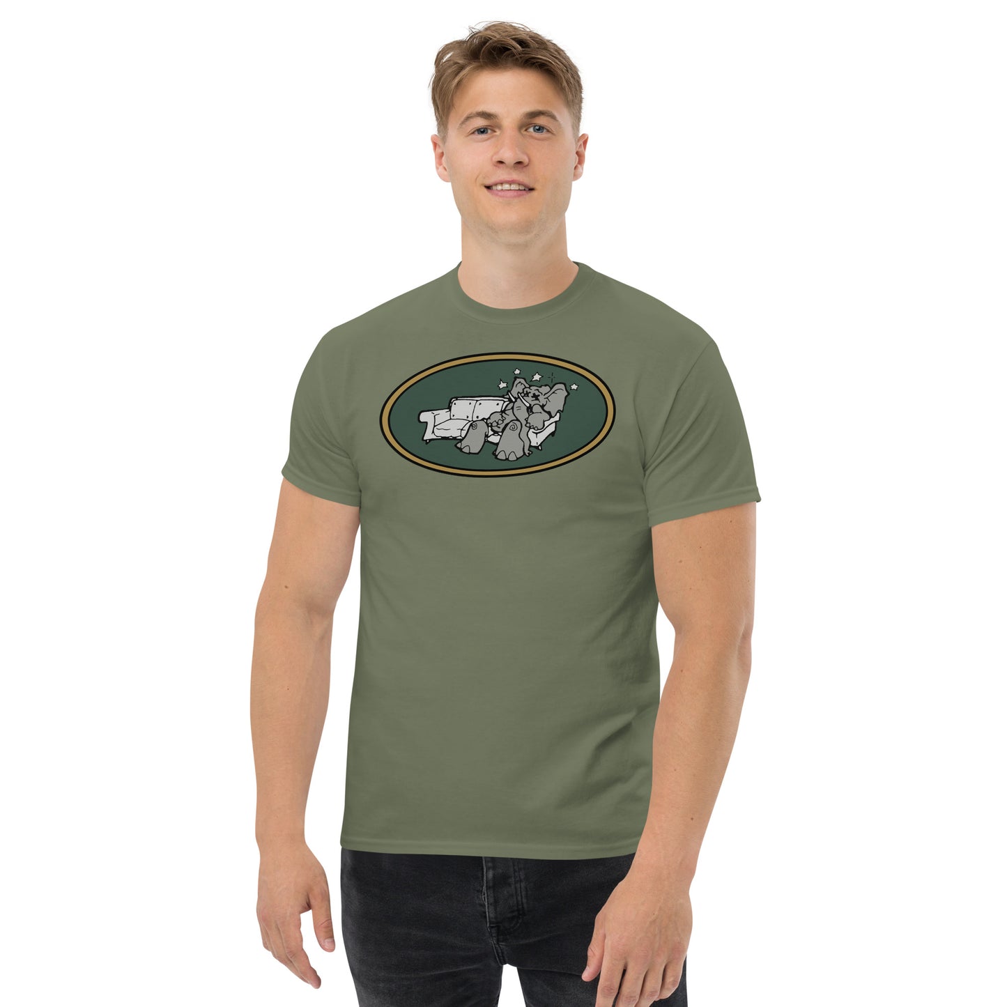 Brooklyn Dust Music Elephant Color Logo (Goblin Green) Unisex Classic Tee