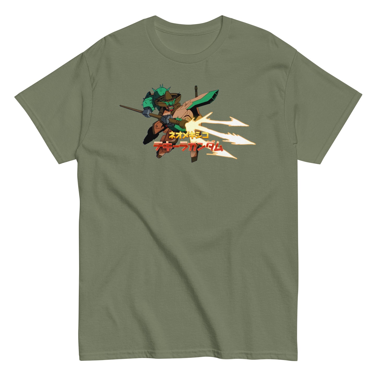 Neo Mexico Tequila Giant Robot Mech Distressed Graphic Anime Fan Gear Unisex Classic Tee
