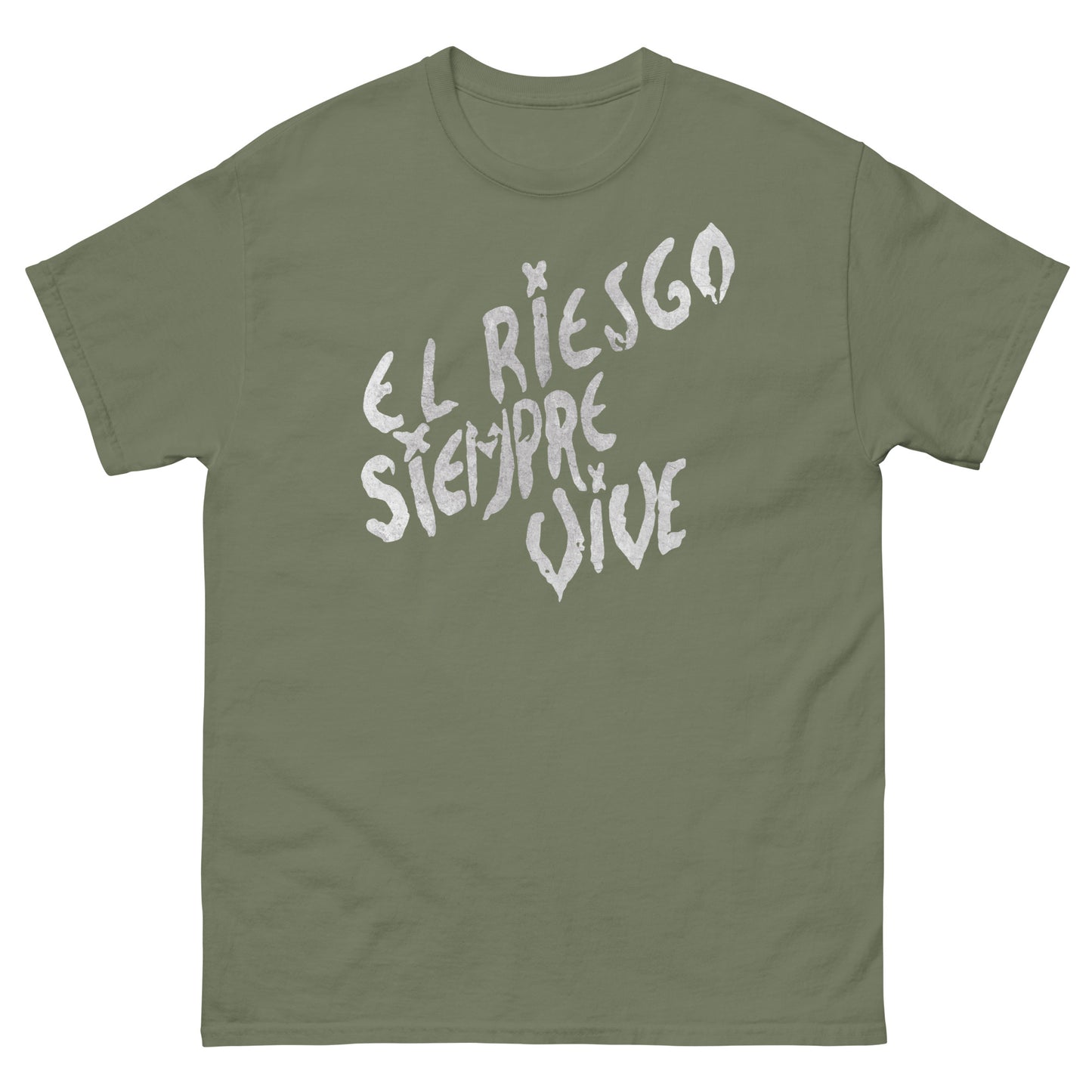 El Riesgo Siempre Vive Pvt Vasquez Marine Cosplay Distressed Metal Unisex Classic Tee