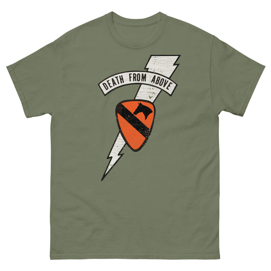 Death From Above Apocalypse Now Air Cavalry Lightning Logo Distressed Unisex Classic Tee