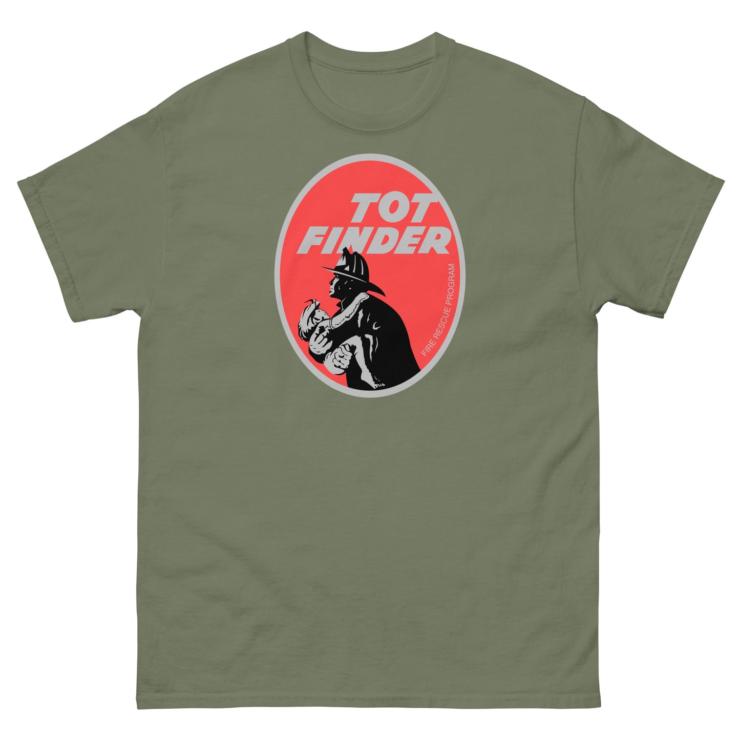 TOT Finder Fire Rescue Program Tee | Vintage Firefighter Safety Logo Unisex Classic Tee