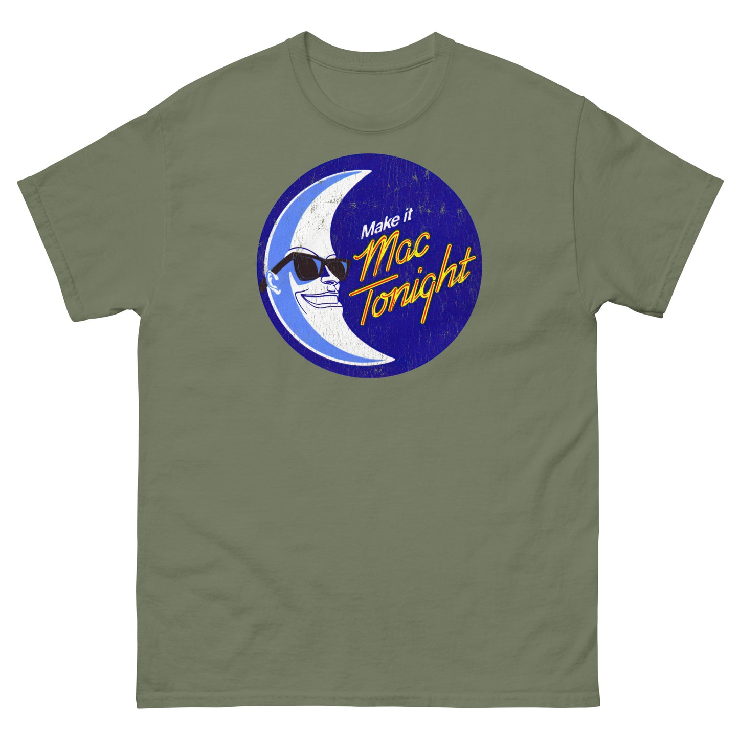 Moon Crooner Make it Tonight Mascot Distressed Unisex Classic Tee