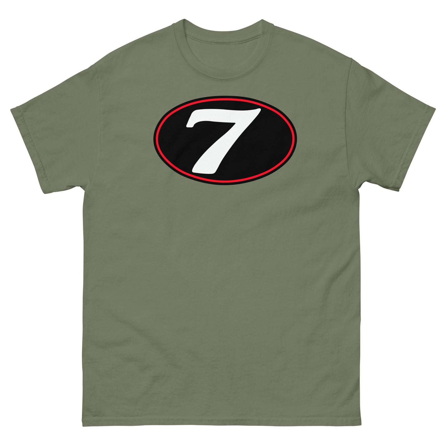 v7 Moto Racer (Black) Rear Fairing Number Plate Unisex Classic Tee