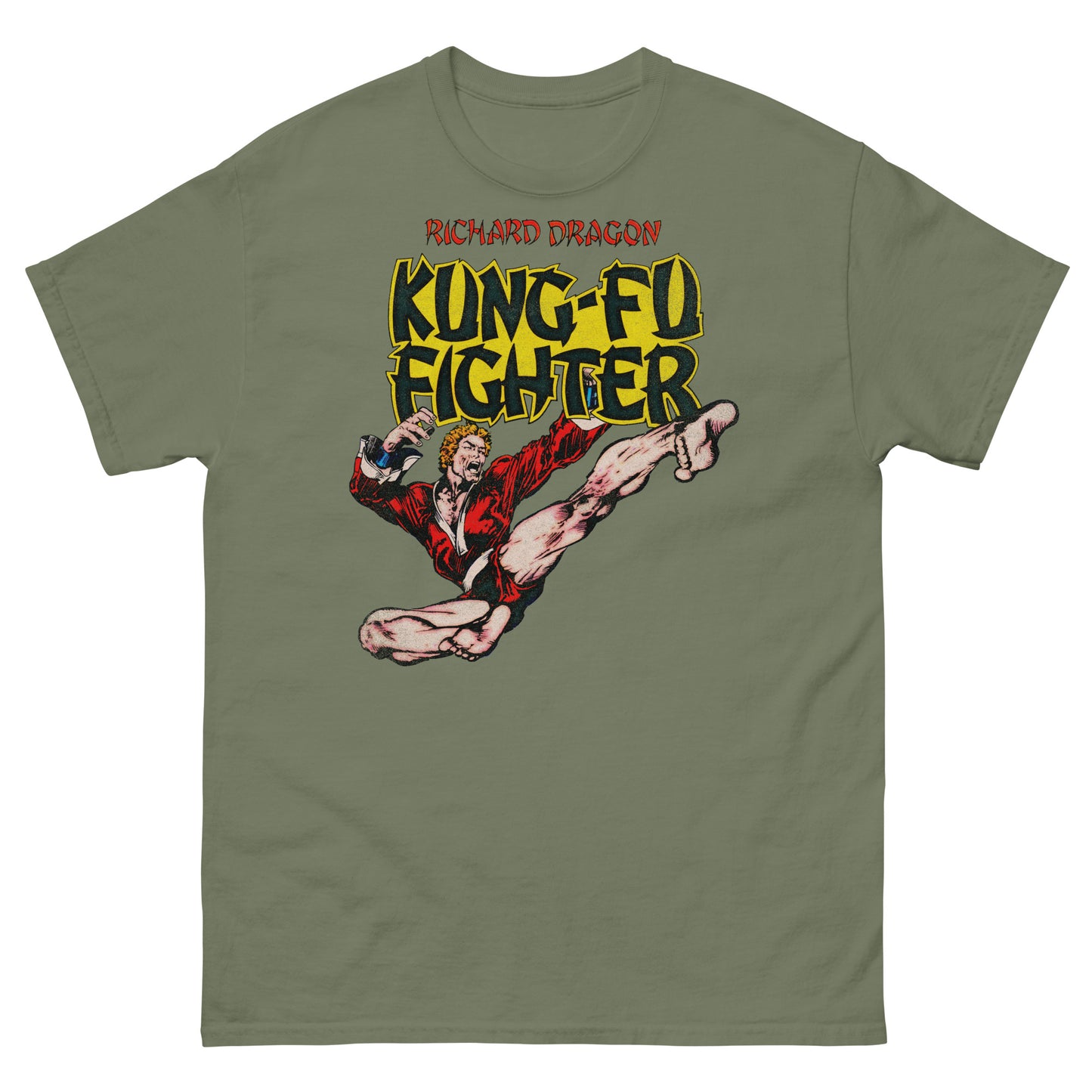 Richard Dragon Kung-Fu Fighter Retro Martial Arts Comic Book Classic Tee