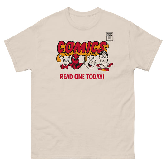 Comics Read One Today! (Original Characters ) Vintage Spinner Rack Topper Unisex Classic T-Shirt