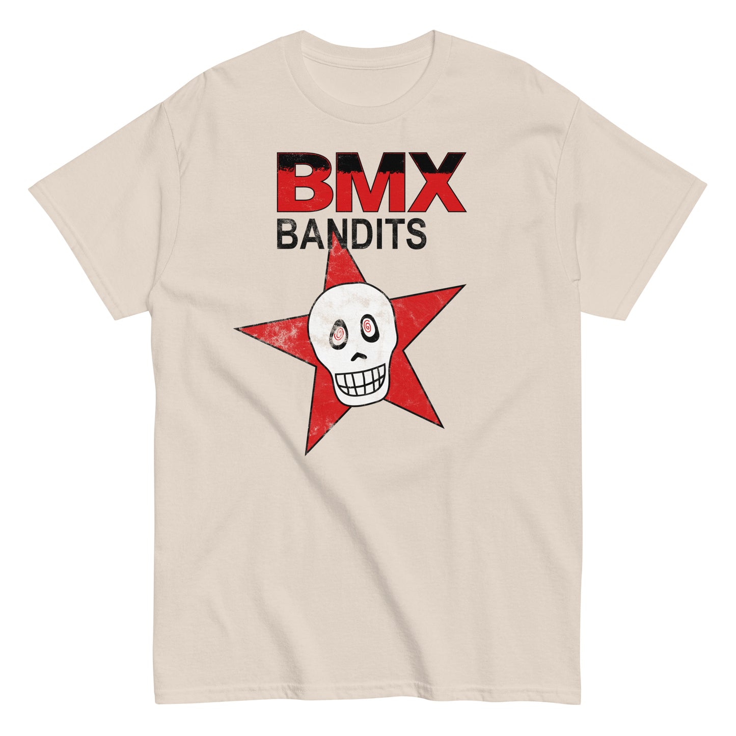 BMX BANDITS As Worn By Kurt Cobain Replica Punk Rock Skull Star Distressed Unisex Classic Tee