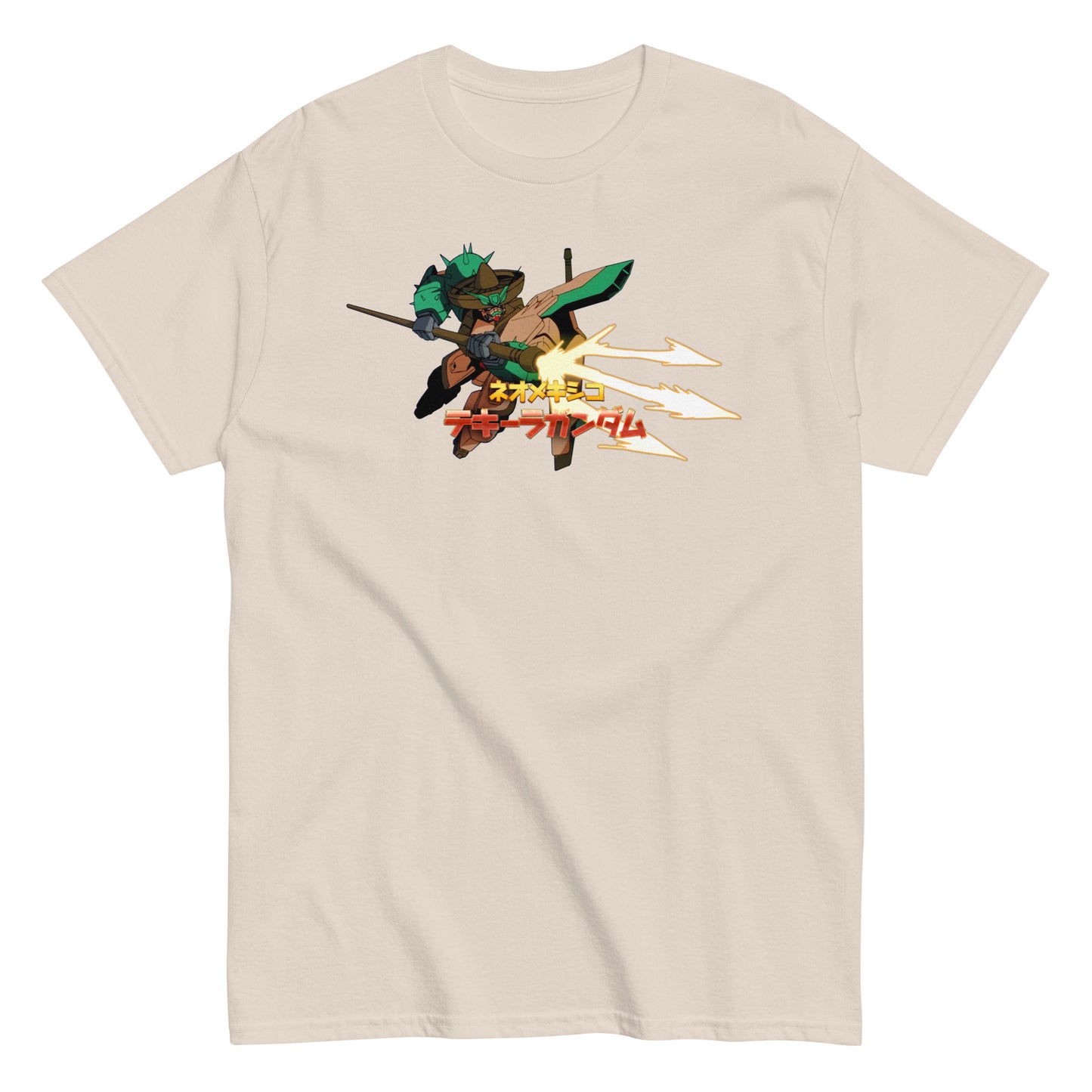 Neo Mexico Tequila Giant Robot Mech Distressed Graphic Anime Fan Gear Unisex Classic Tee