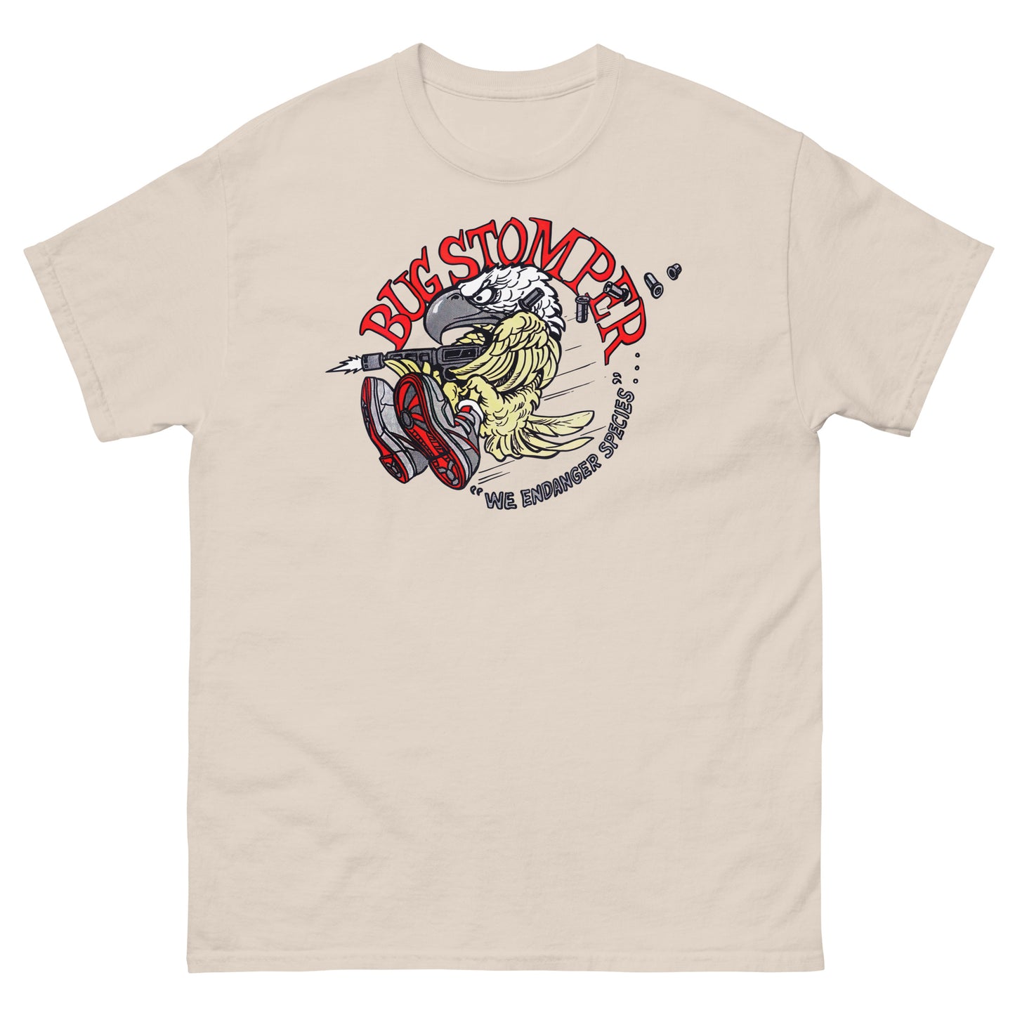 Bug Stomper Eagle "We Endanger Species" Cosplay Unisex Classic Tee