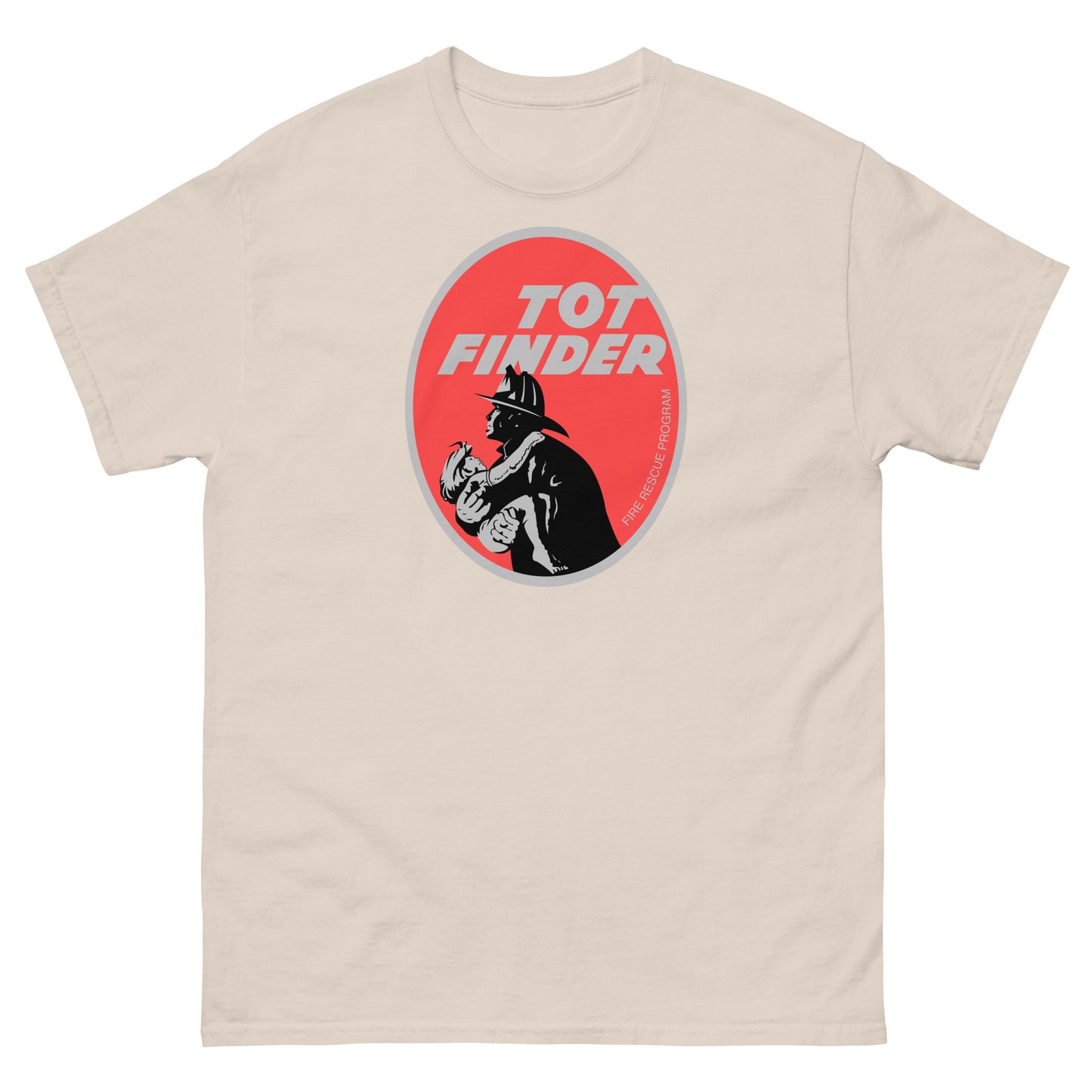 TOT Finder Fire Rescue Program Tee | Vintage Firefighter Safety Logo Unisex Classic Tee