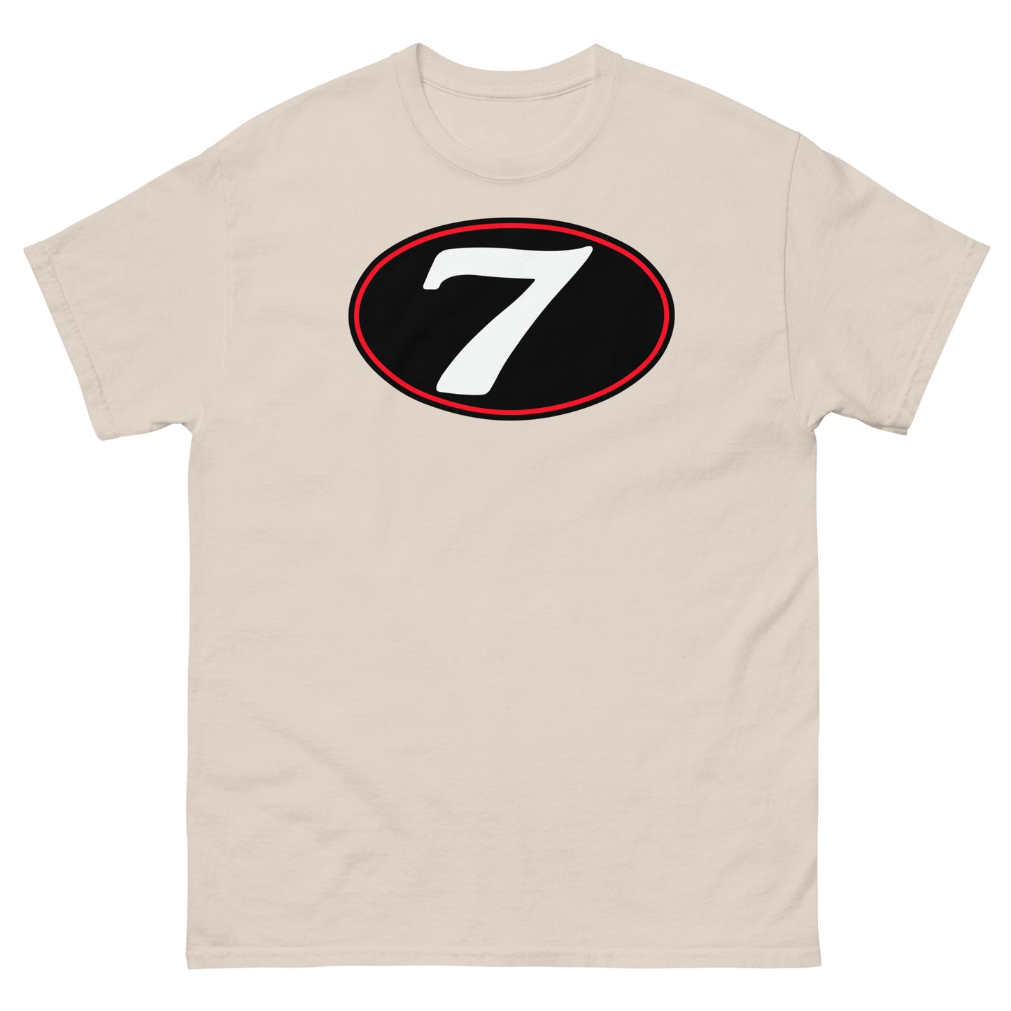 v7 Moto Racer (Black) Rear Fairing Number Plate Unisex Classic Tee