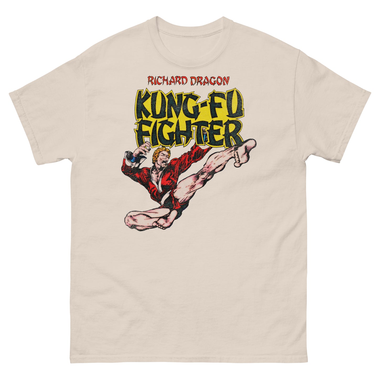 Richard Dragon Kung-Fu Fighter Retro Martial Arts Comic Book Classic Tee