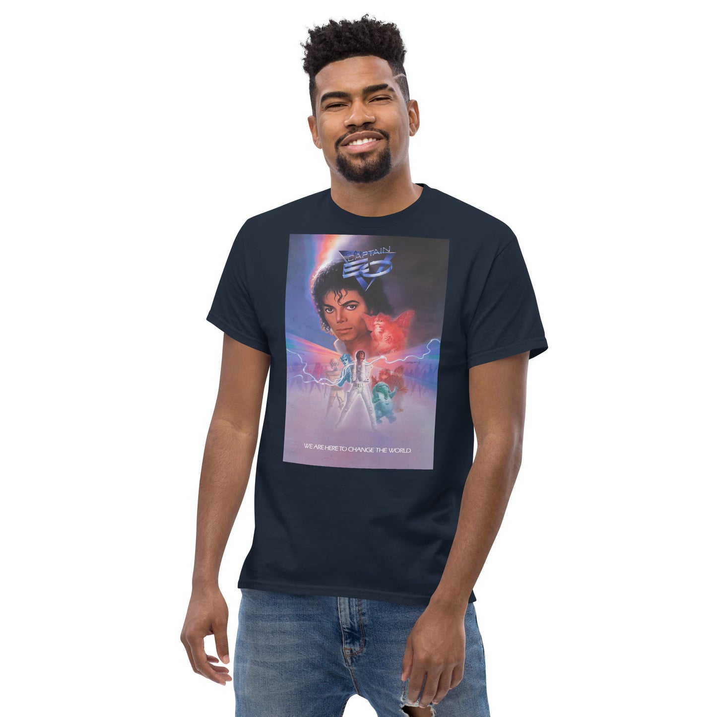 We Are Here To Change The World | Vintage Theme Park Poster Distressed Unisex Classic Tee