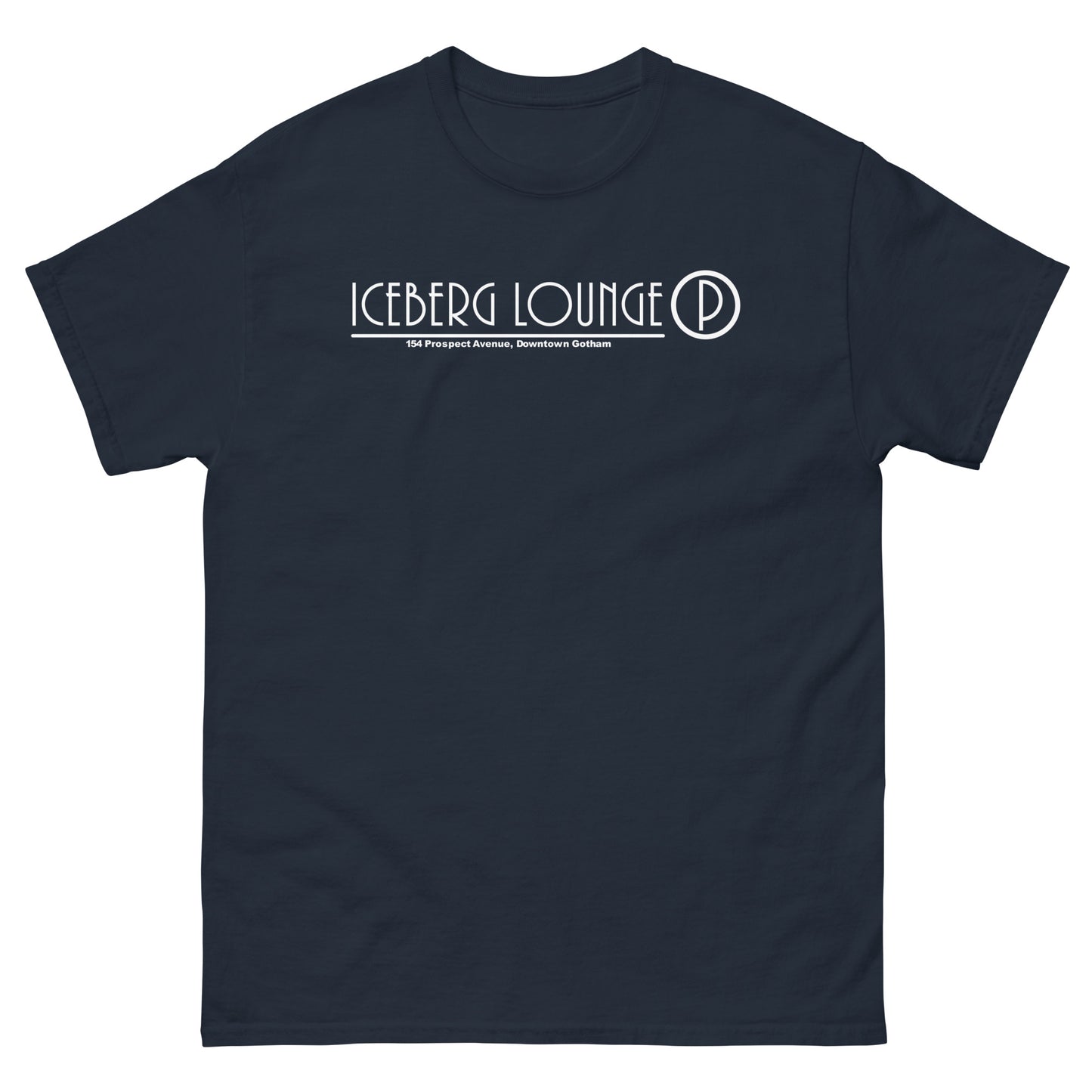 ICEBERG LOUNGE, Downtown Gotham Nightclub Casino Logo (White) Unisex Classic Tee