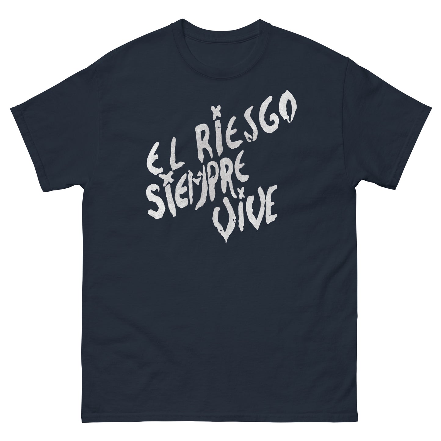 El Riesgo Siempre Vive Pvt Vasquez Marine Cosplay Distressed Metal Unisex Classic Tee