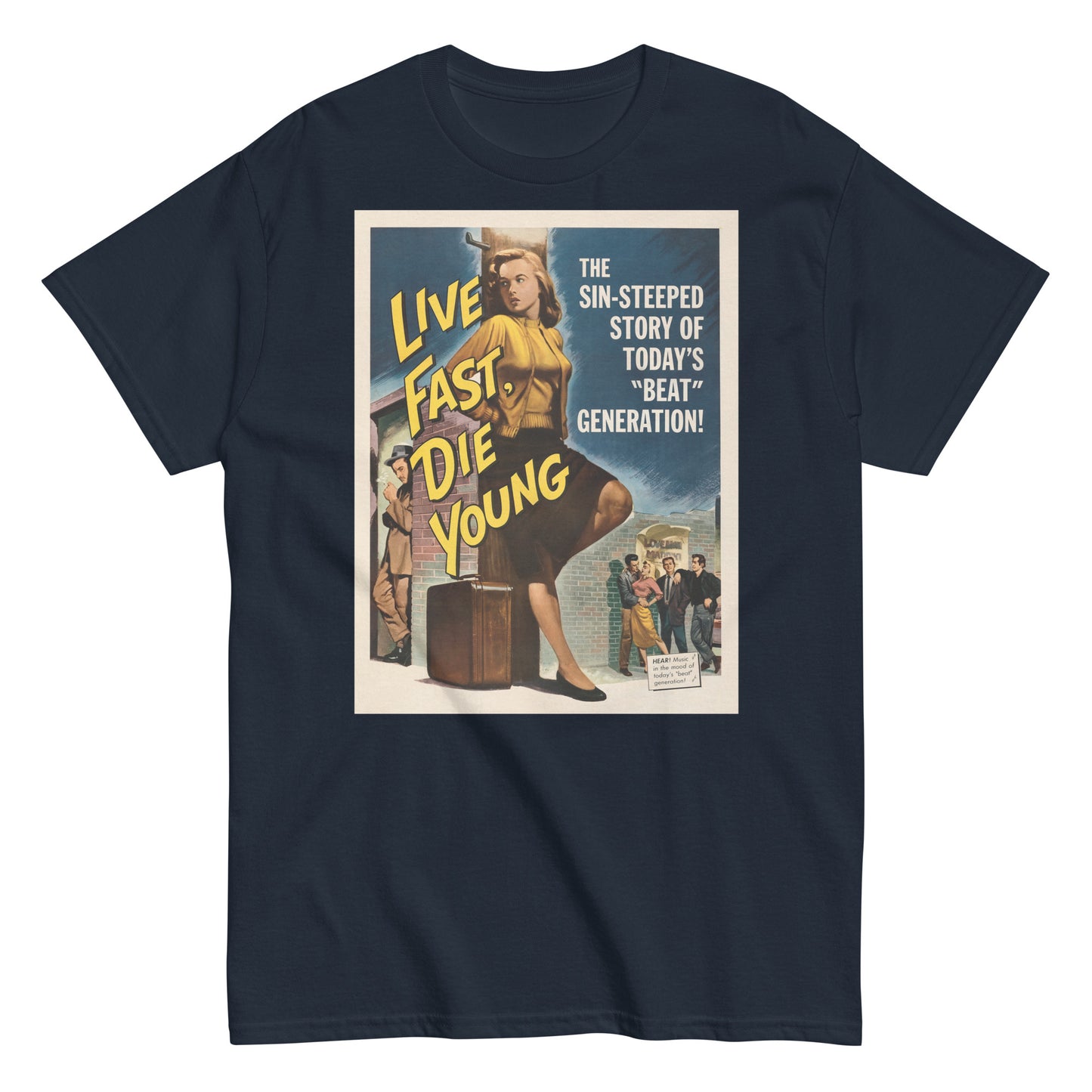 Live Fast Die Young Vintage Poster Unisex Classic Tee