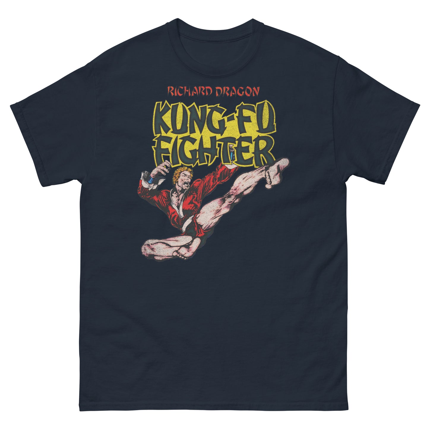 Richard Dragon Kung-Fu Fighter Retro Martial Arts Comic Book Classic Tee