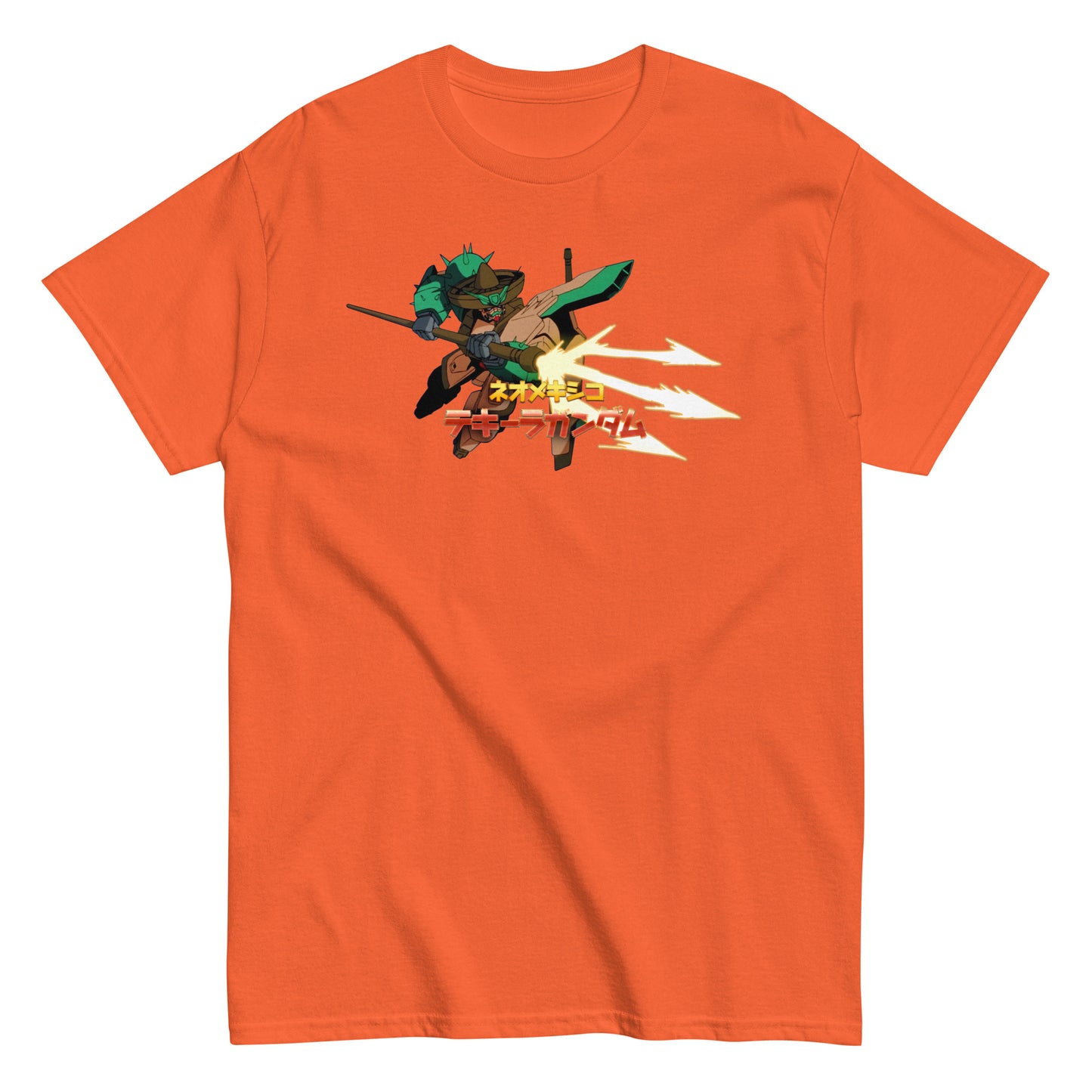 Neo Mexico Tequila Giant Robot Mech Distressed Graphic Anime Fan Gear Unisex Classic Tee