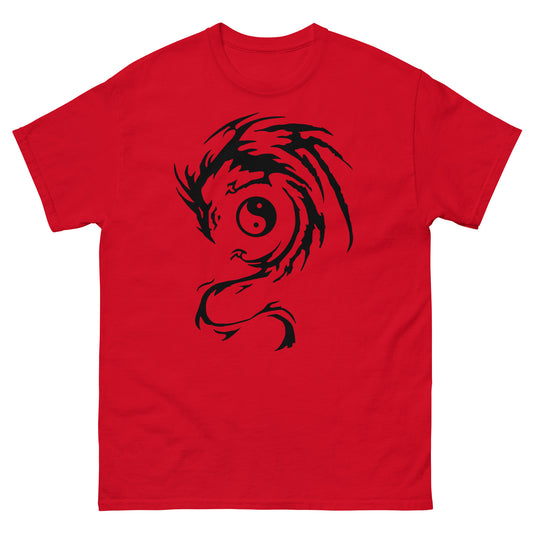 Comic Book Kung Fu Master Modern Dragon Logo Cosplay (Black) Classic Tee