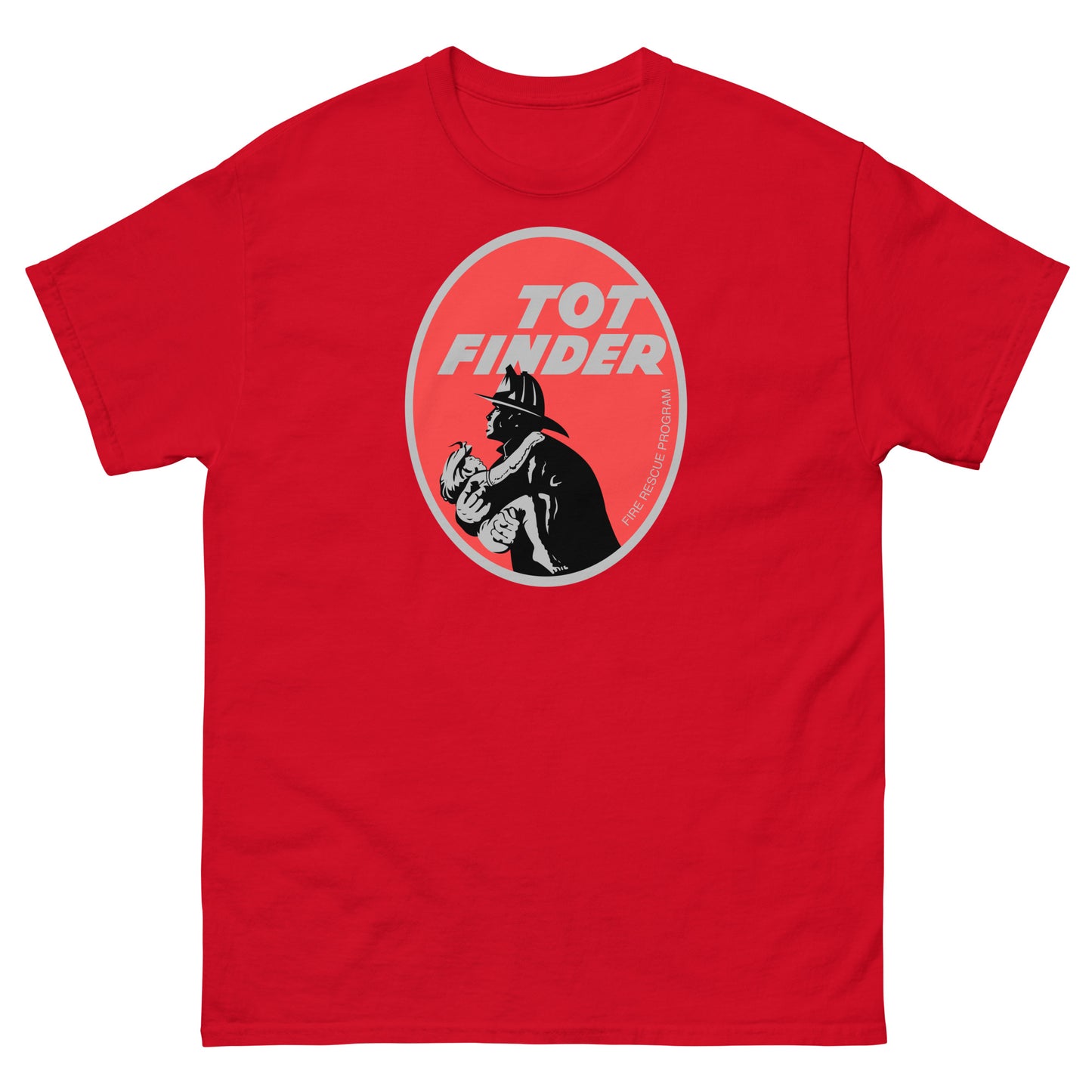 TOT Finder Fire Rescue Program Tee | Vintage Firefighter Safety Logo Unisex Classic Tee