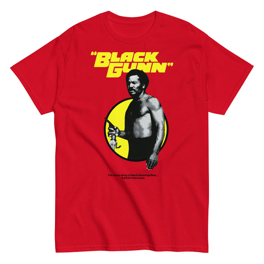 BLACK GUNN Jim Brown Blaxploitation Halftone Unisex Classic Tee
