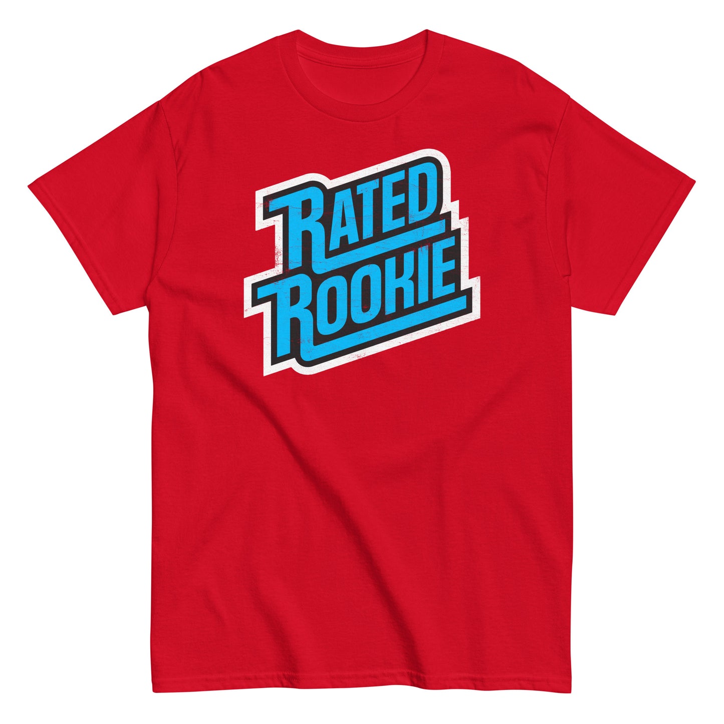 Rated Rookie Trading Card Logo Distressed Unisex Classic Tee