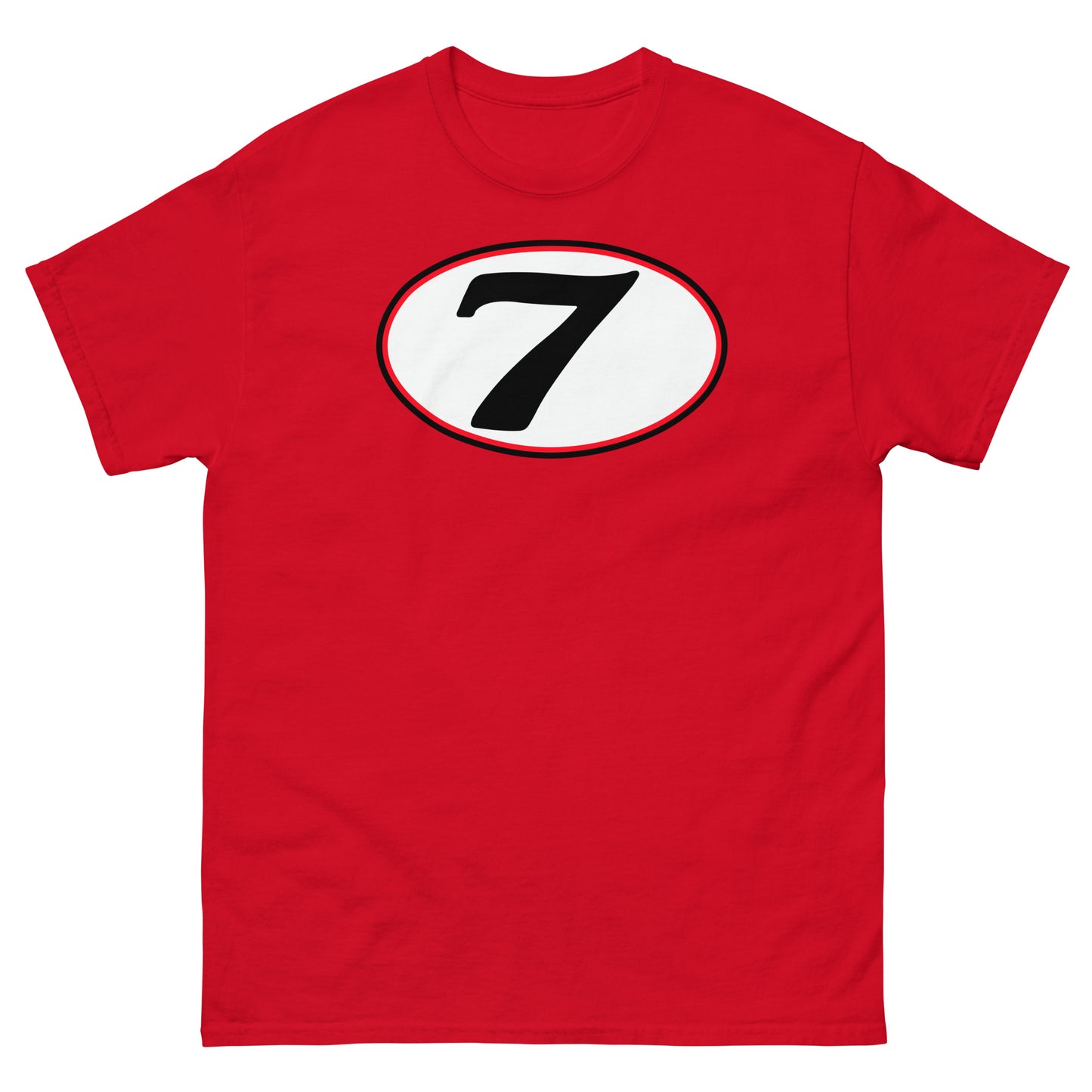 v7 Moto Racer (White) Rear Fairing Number Plate Unisex Classic Tee