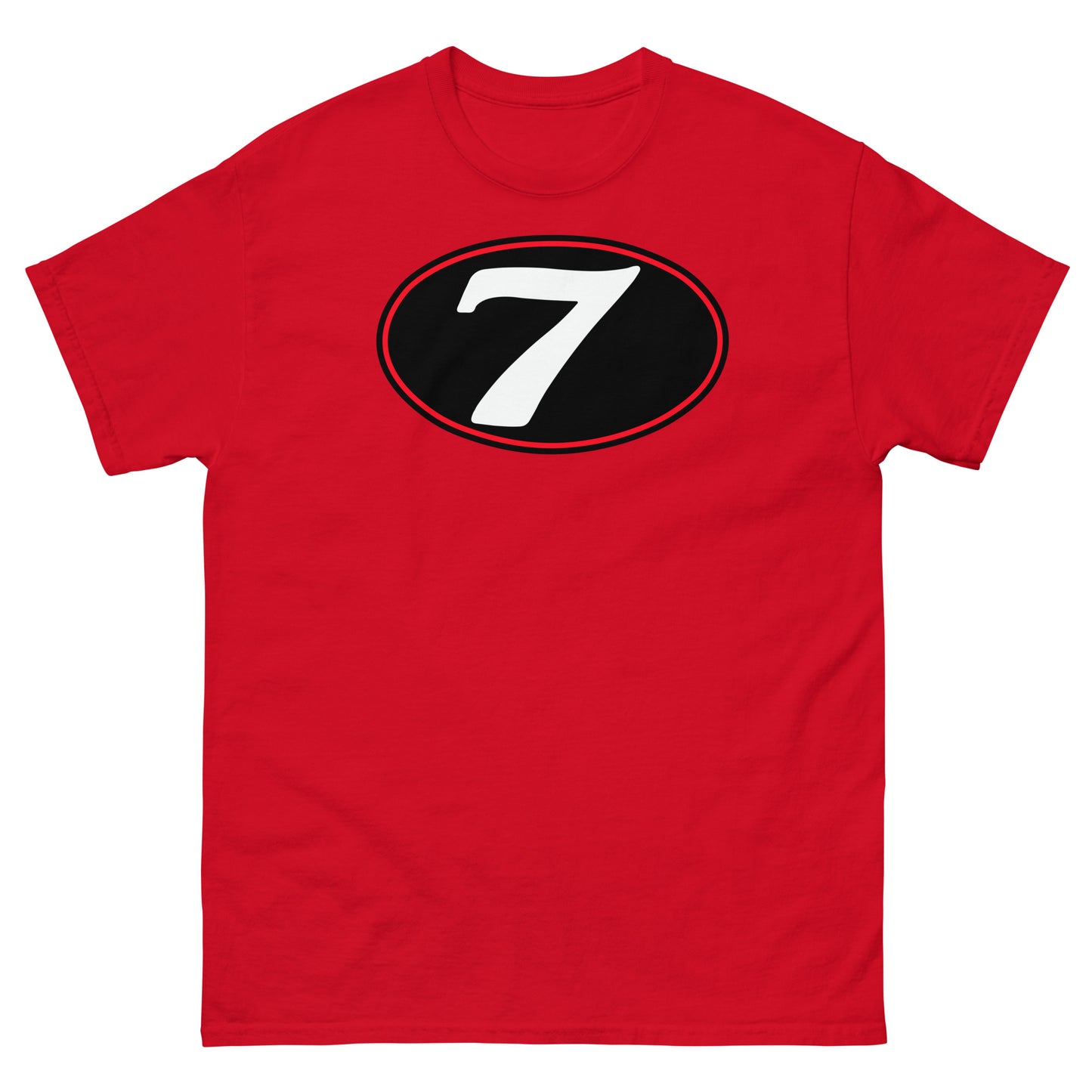 v7 Moto Racer (Black) Rear Fairing Number Plate Unisex Classic Tee