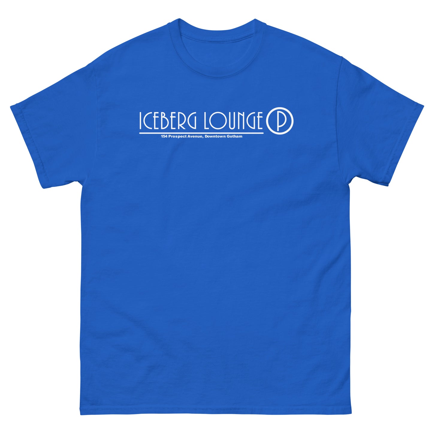 ICEBERG LOUNGE, Downtown Gotham Nightclub Casino Logo (White) Unisex Classic Tee
