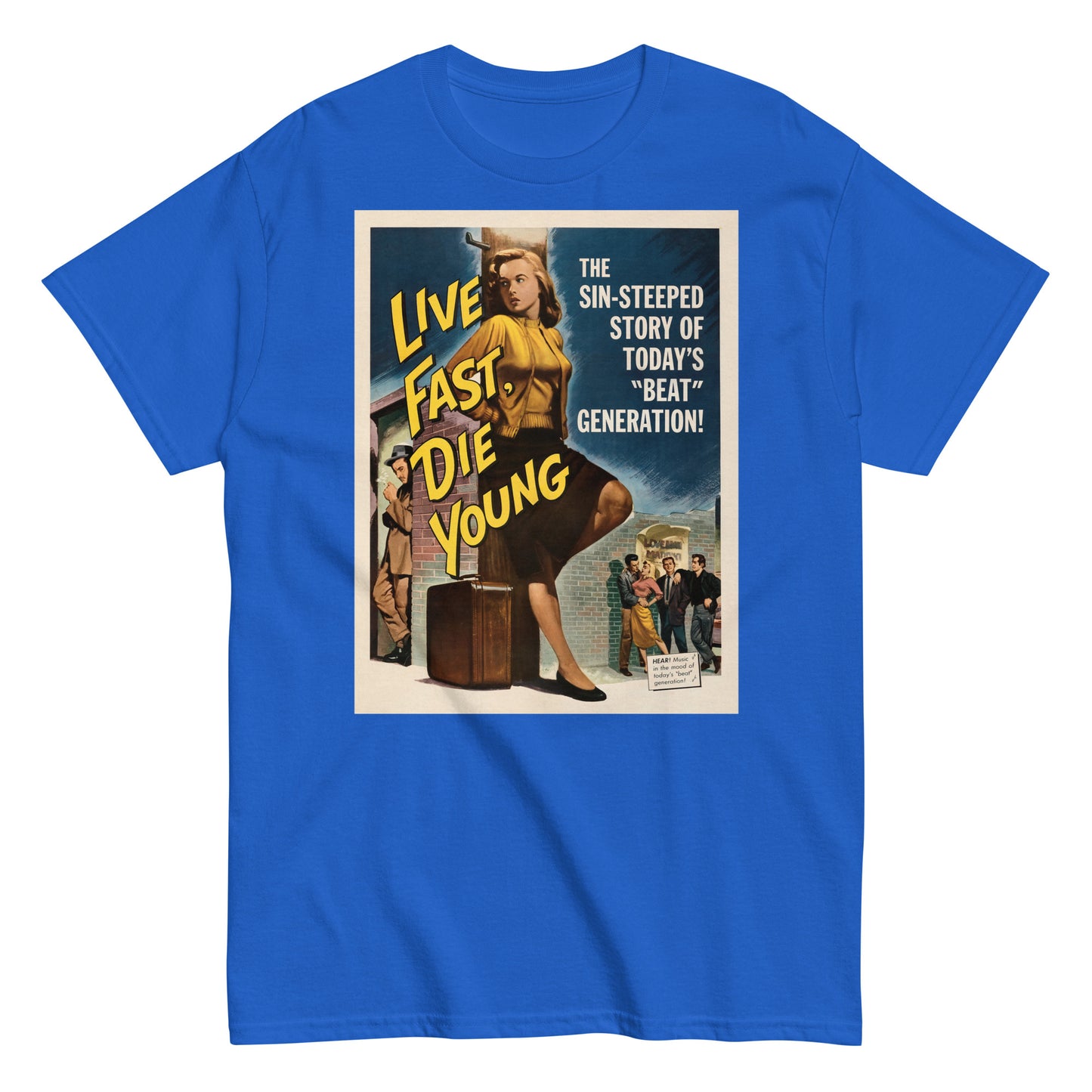 Live Fast Die Young Vintage Poster Unisex Classic Tee