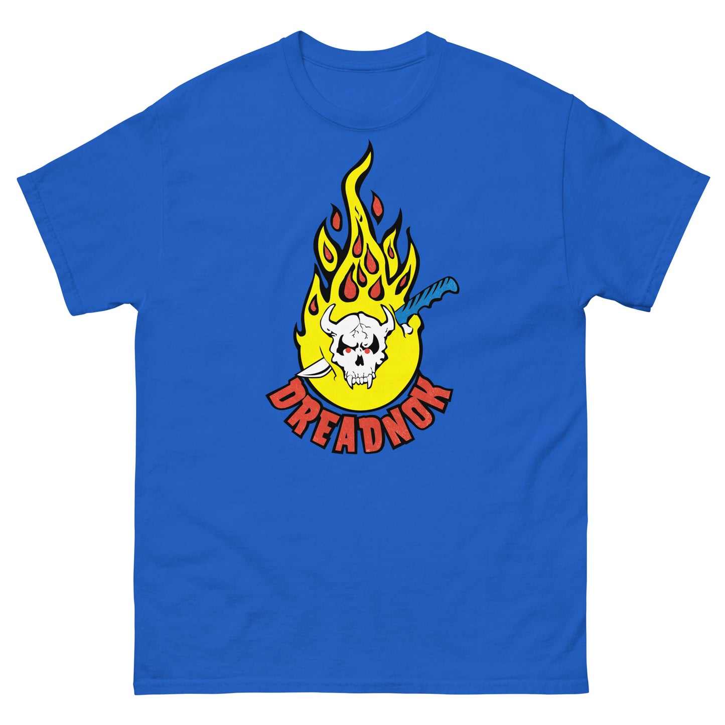 Dreadnok Skull & Flames Logo Tattoo Distressed Unisex Classic Tee
