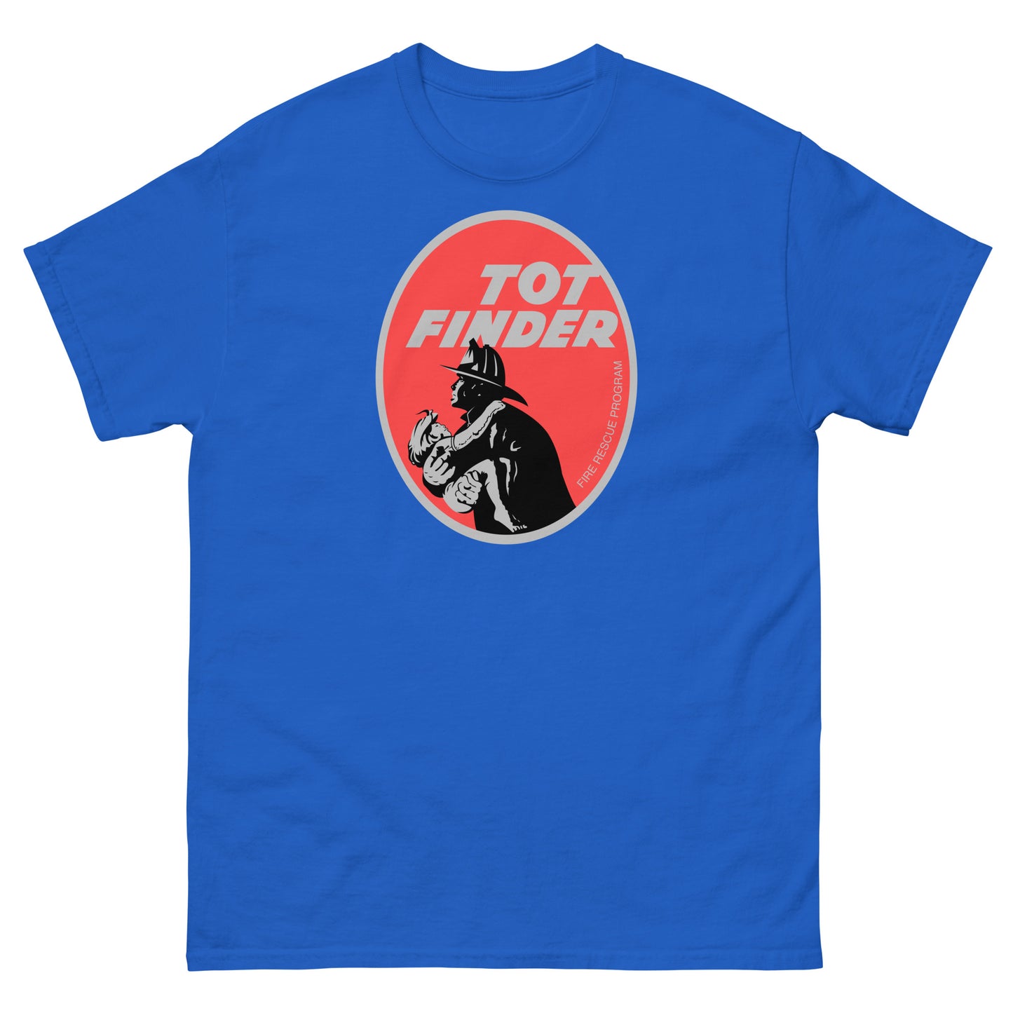 TOT Finder Fire Rescue Program Tee | Vintage Firefighter Safety Logo Unisex Classic Tee