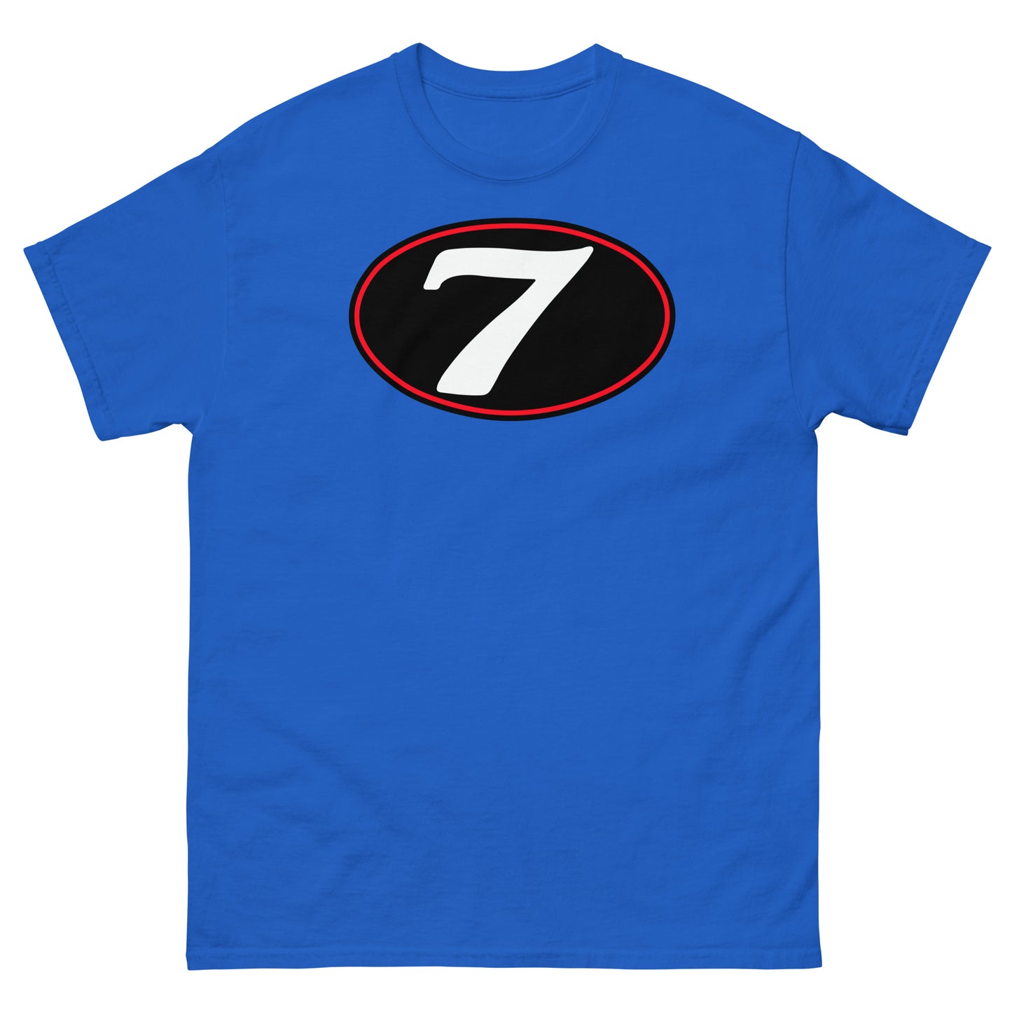 v7 Moto Racer (Black) Rear Fairing Number Plate Unisex Classic Tee