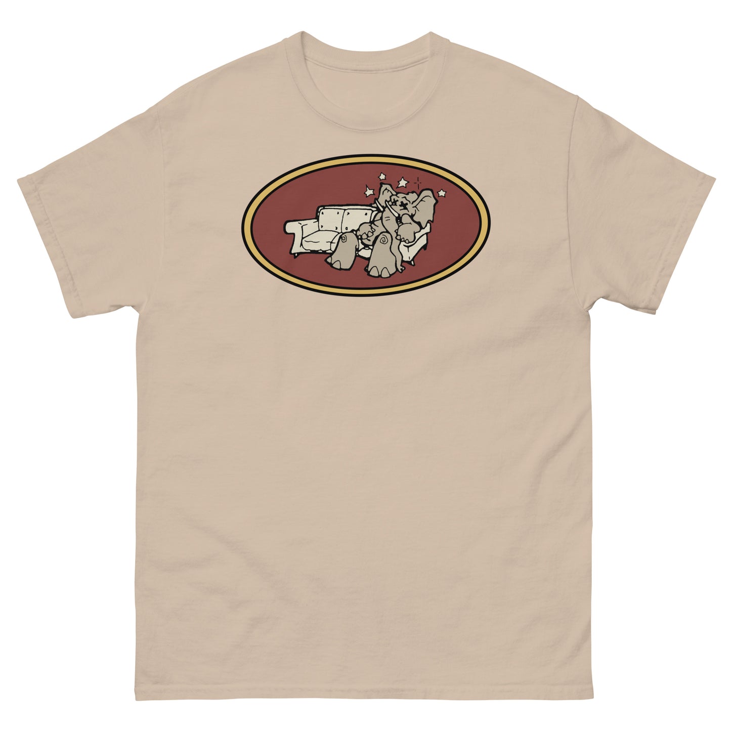 Brooklyn Dust Music Elephant Color Logo (Prairie Sand) Unisex Classic Tee