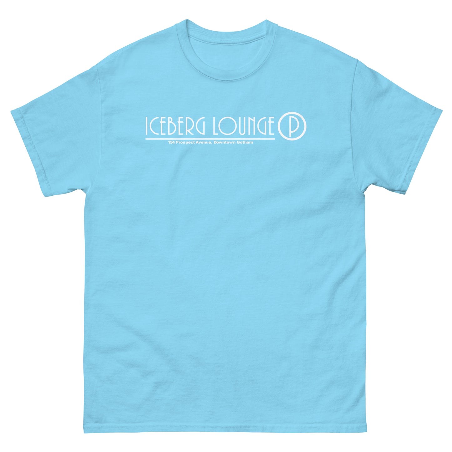 ICEBERG LOUNGE, Downtown Gotham Nightclub Casino Logo (White) Unisex Classic Tee
