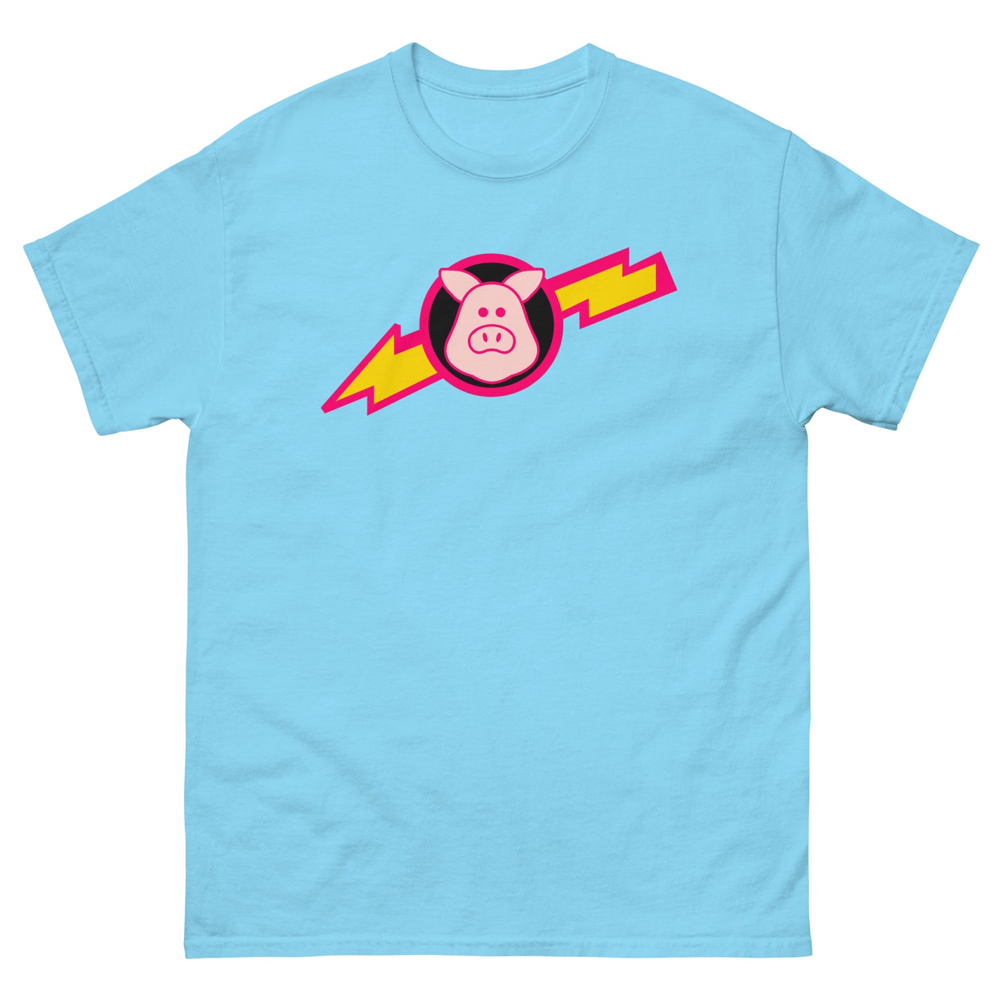 Space Pigs Lightning Bolt Logo Sci-Fi Parody Cosplay Tee