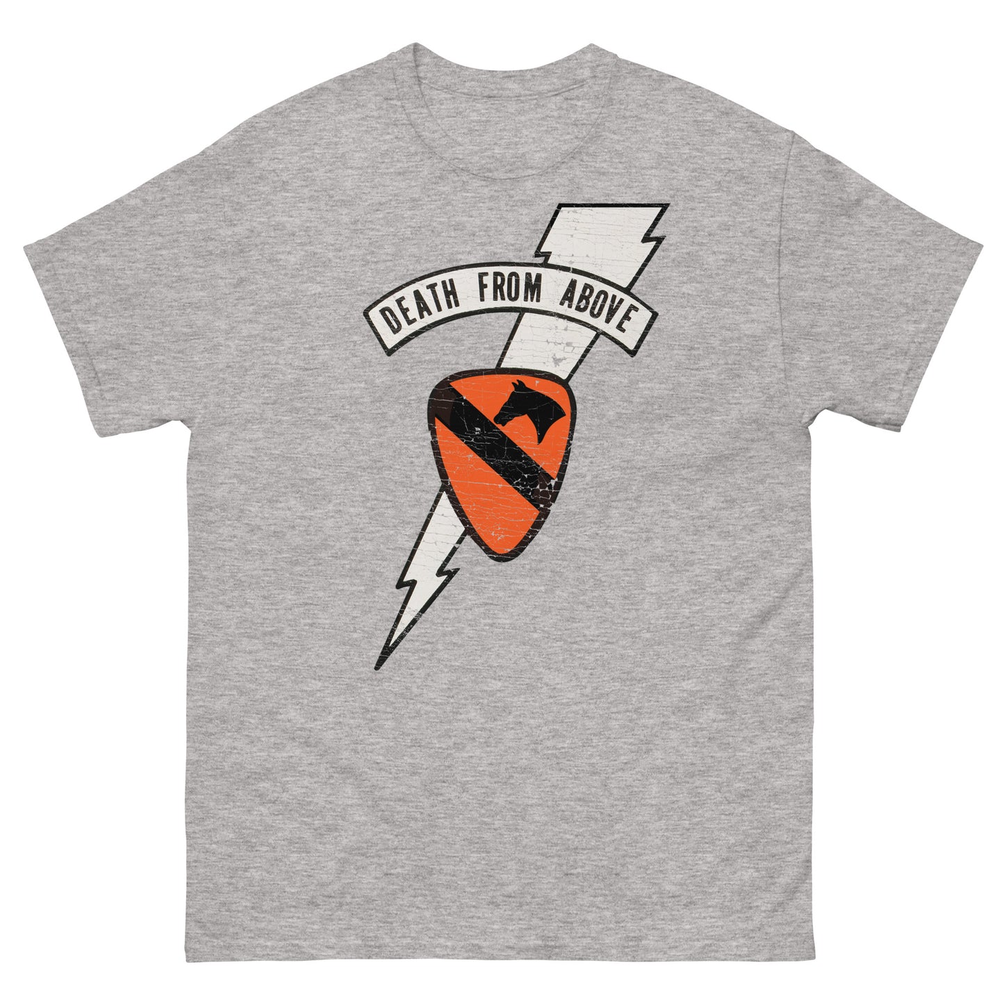 Death From Above Apocalypse Now Air Cavalry Lightning Logo Distressed Unisex Classic Tee