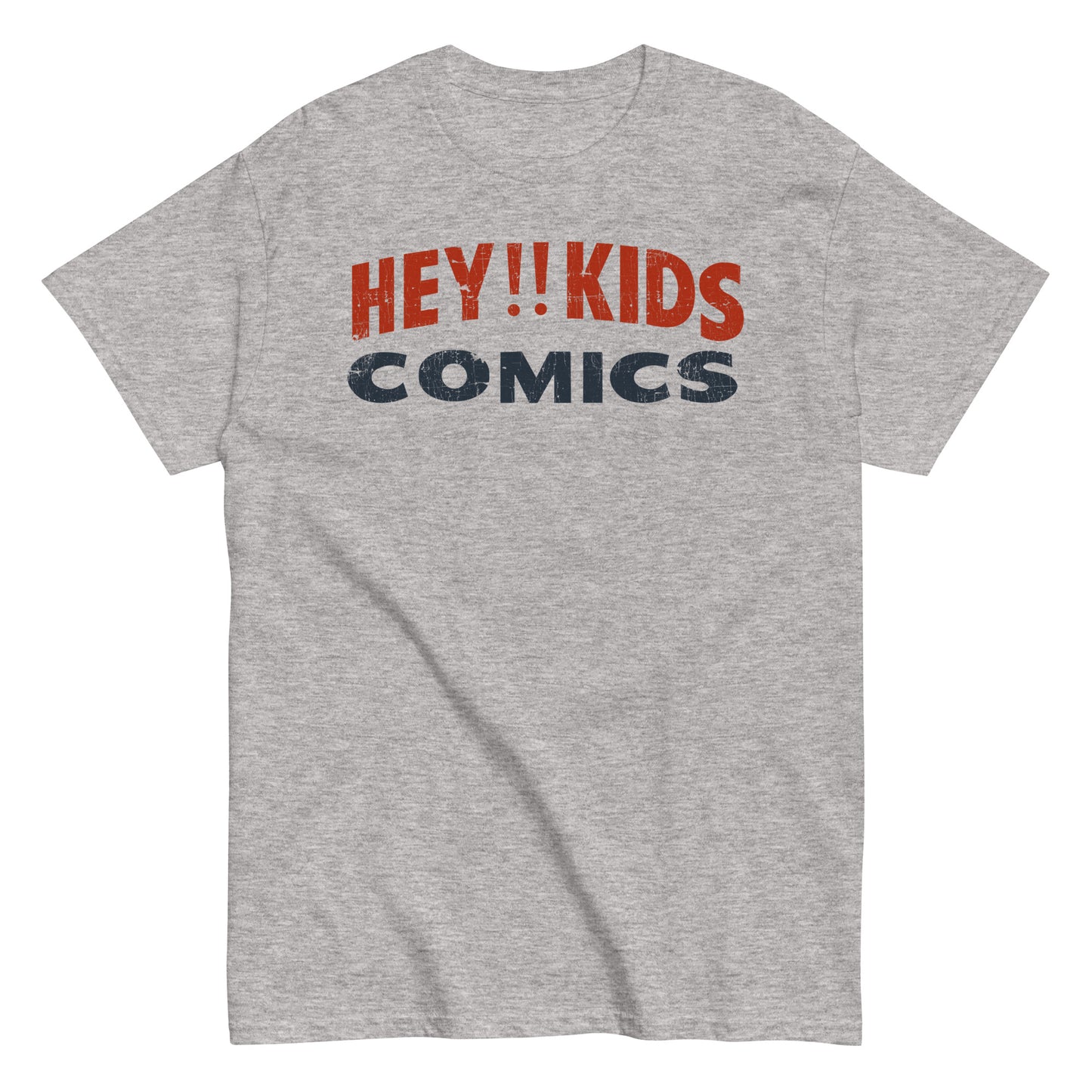 HEY !! KIDS COMICS Vintage Spinner Rack Topper Distressed Unisex Classic T-Shirt