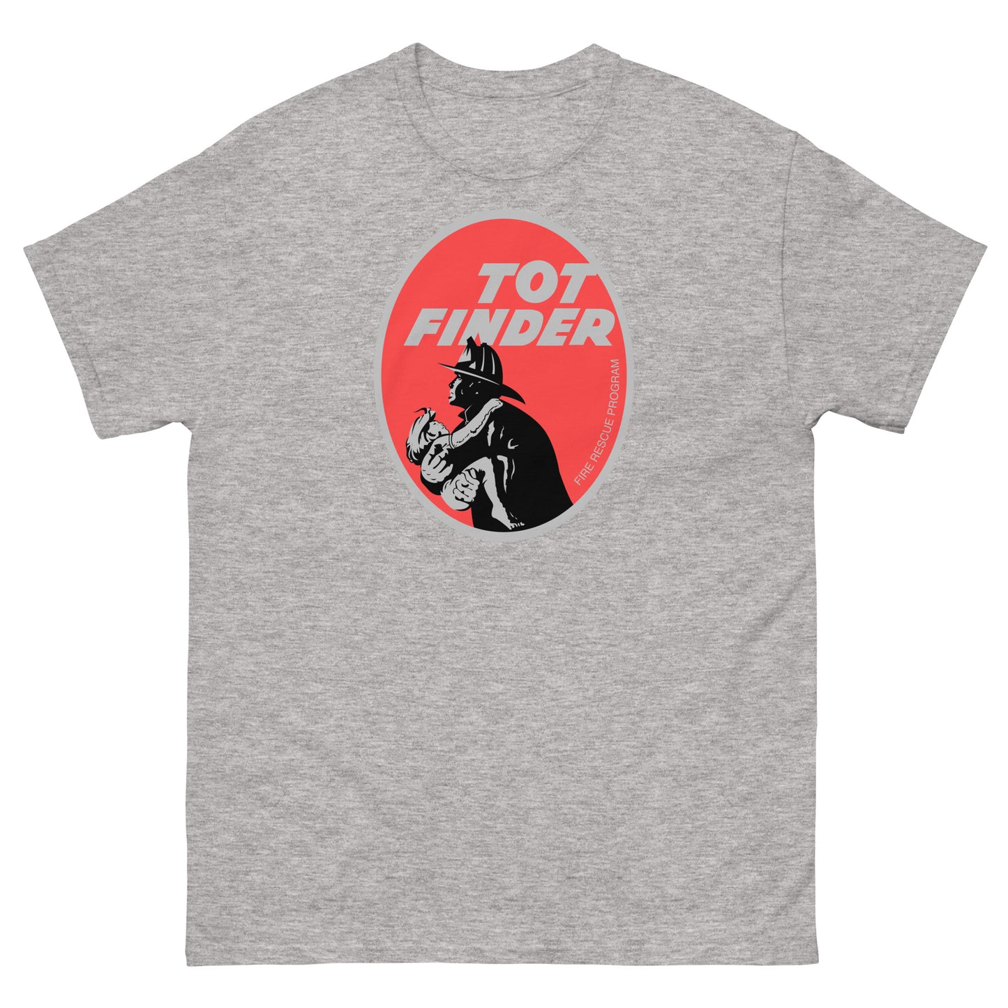 TOT Finder Fire Rescue Program Tee | Vintage Firefighter Safety Logo Unisex Classic Tee