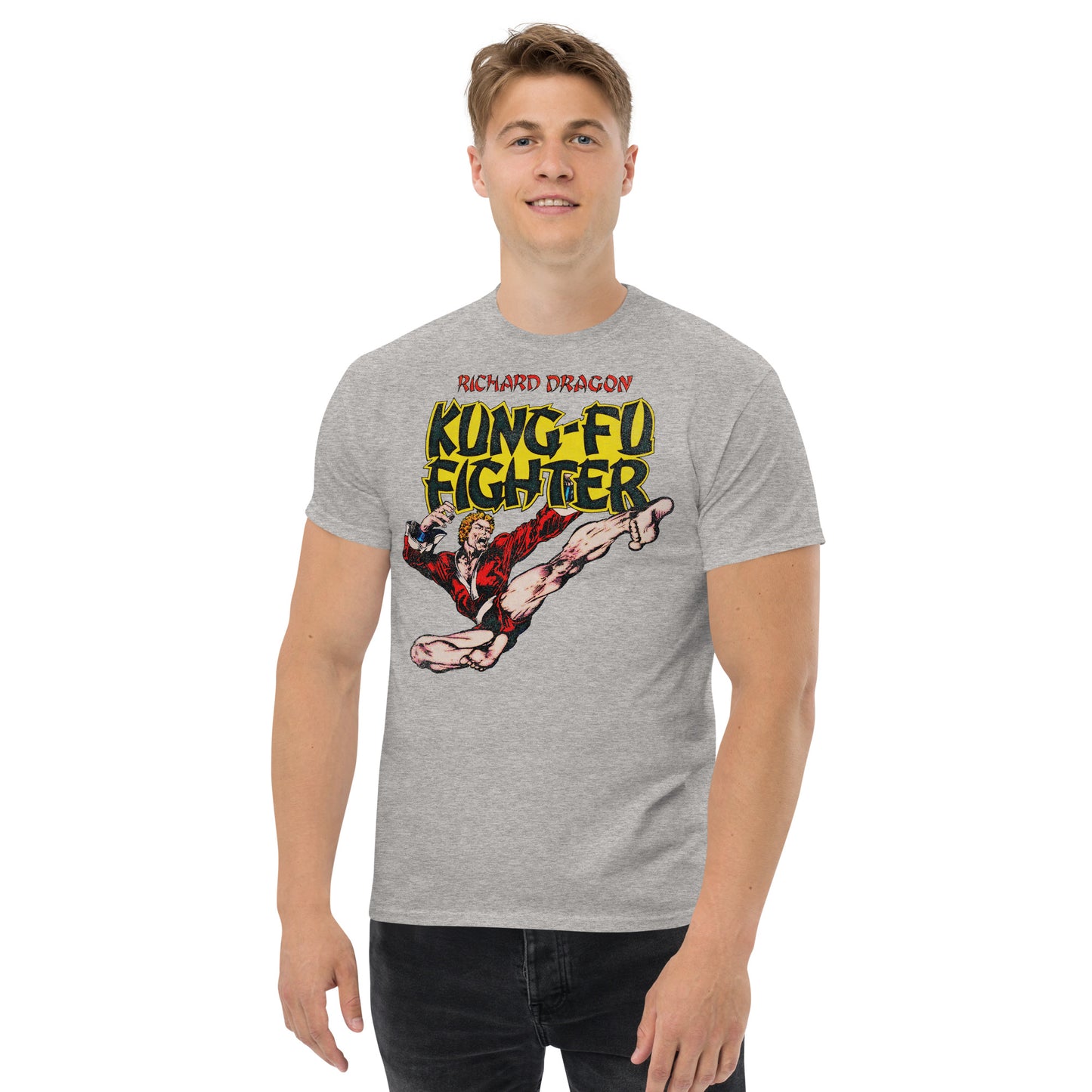 Richard Dragon Kung-Fu Fighter Retro Martial Arts Comic Book Classic Tee