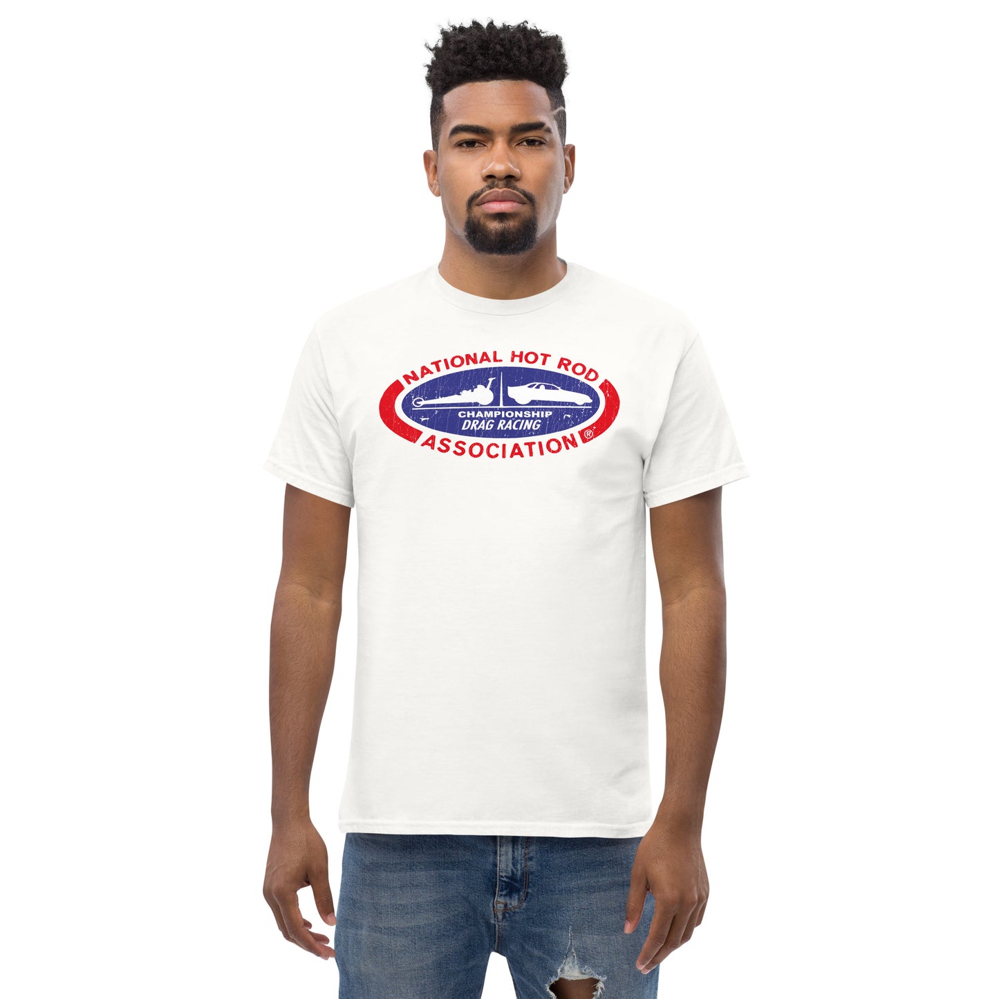 Hot Rod Drag Racing Classic Distressed Unisex Classic Tee