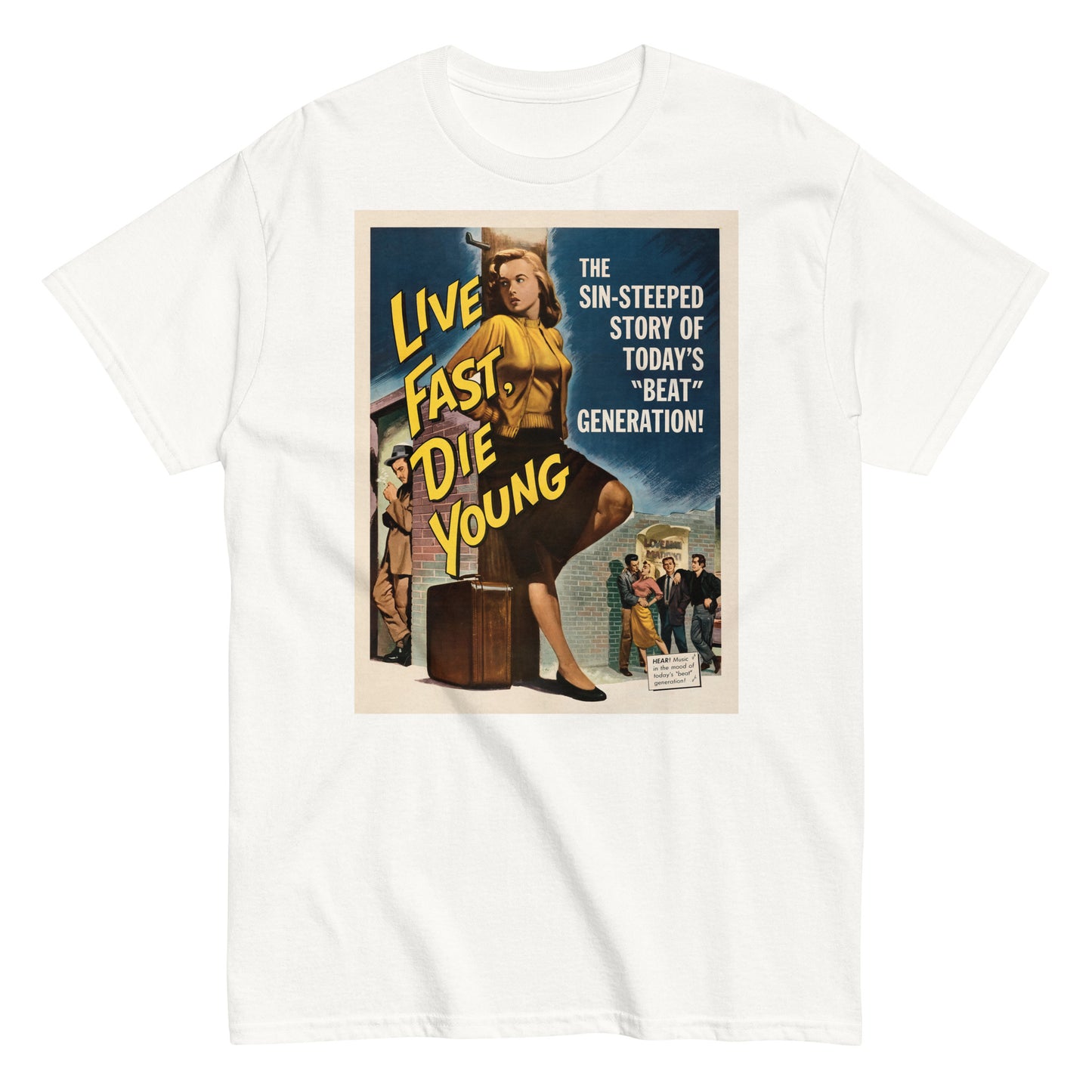 Live Fast Die Young Vintage Poster Unisex Classic Tee