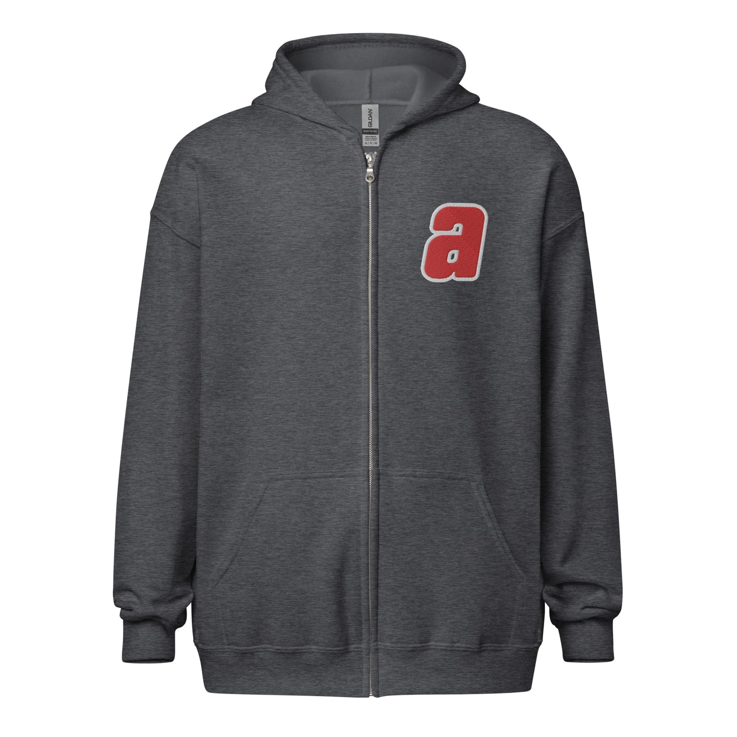Sankei Atoms サンケイアトムズ Zip Hoodie with Embroidered ‘a’ and Back Logo Print
