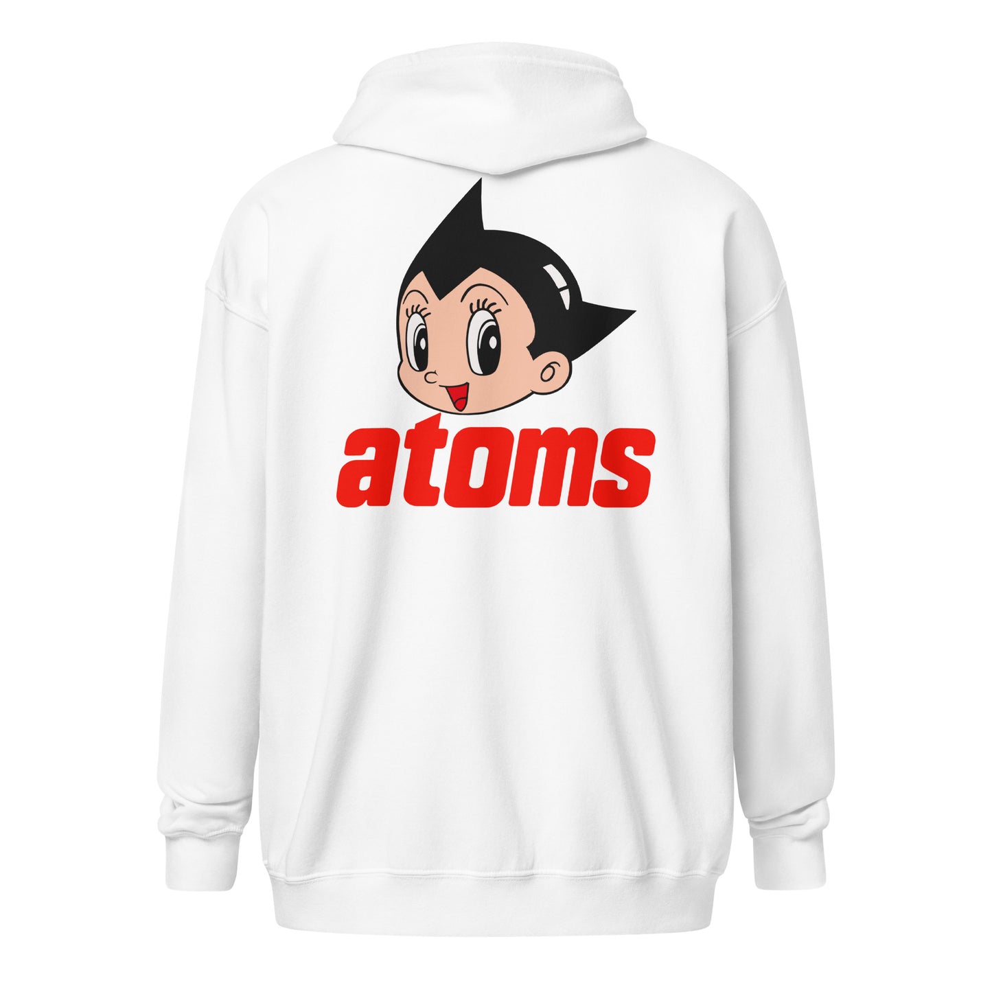 Sankei Atoms サンケイアトムズ Zip Hoodie with Embroidered ‘a’ and Back Logo Print