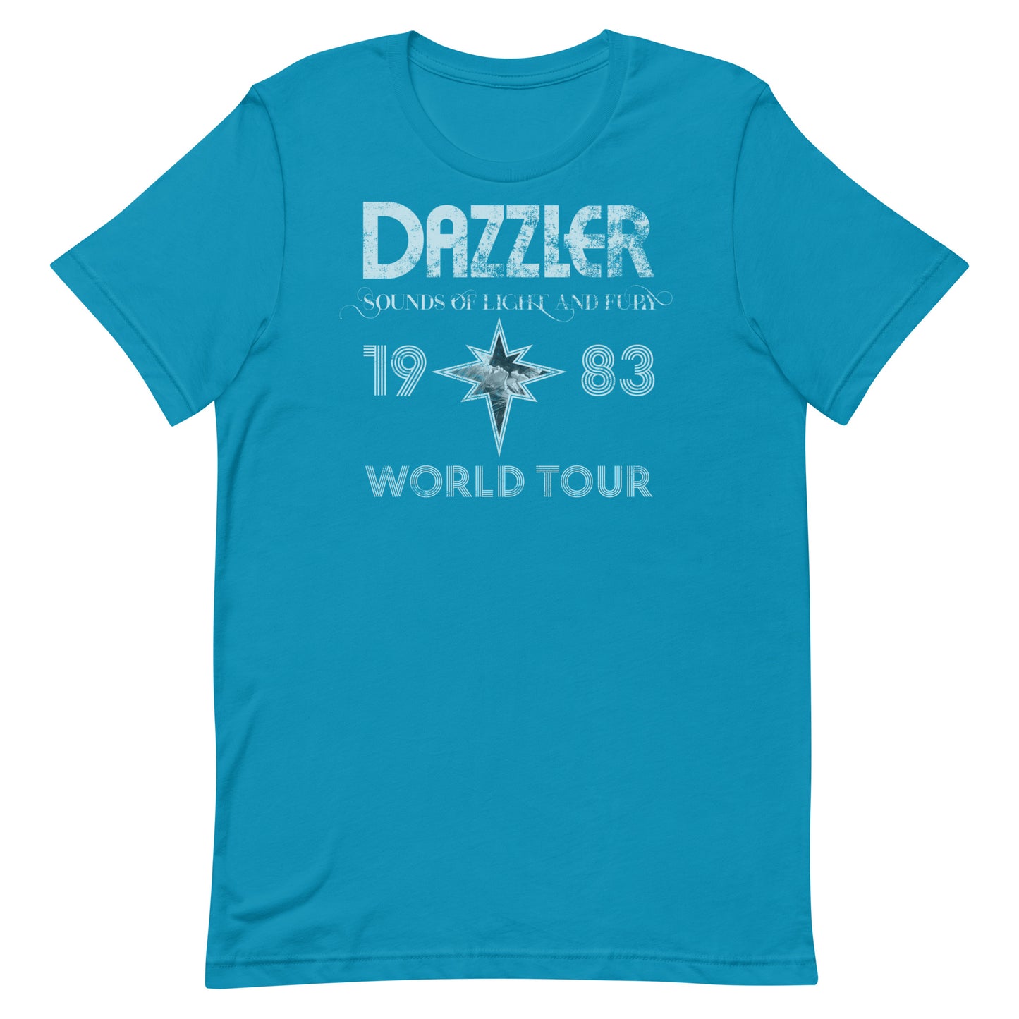 DAZZLER Sounds of Light and Fury 1983 World Tour Distressed Softstyle Unisex T-Shirt