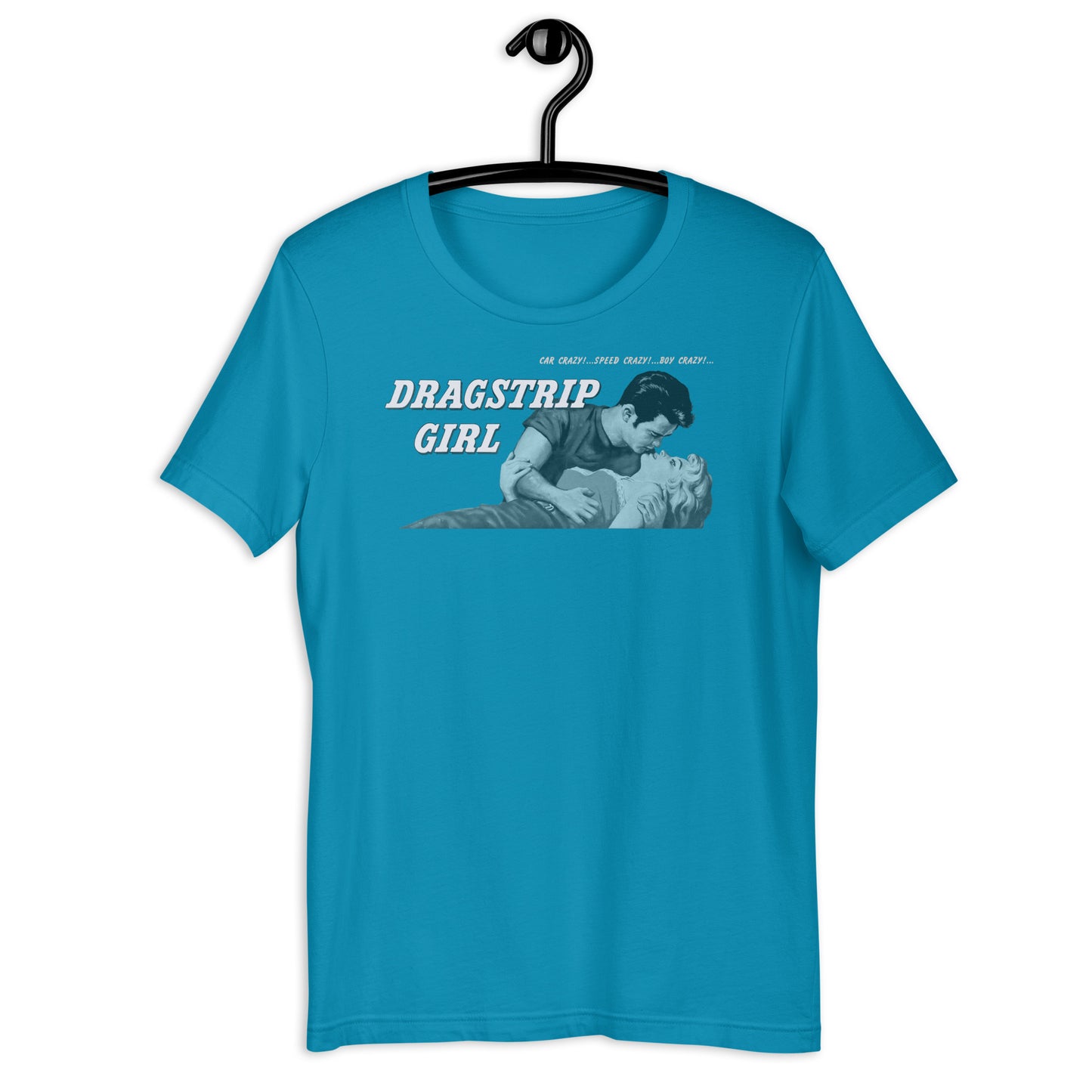 Dragstrip Girl Negative Space 1950s Hot Rod Cult Classic Retro Poster Softstyle Tee