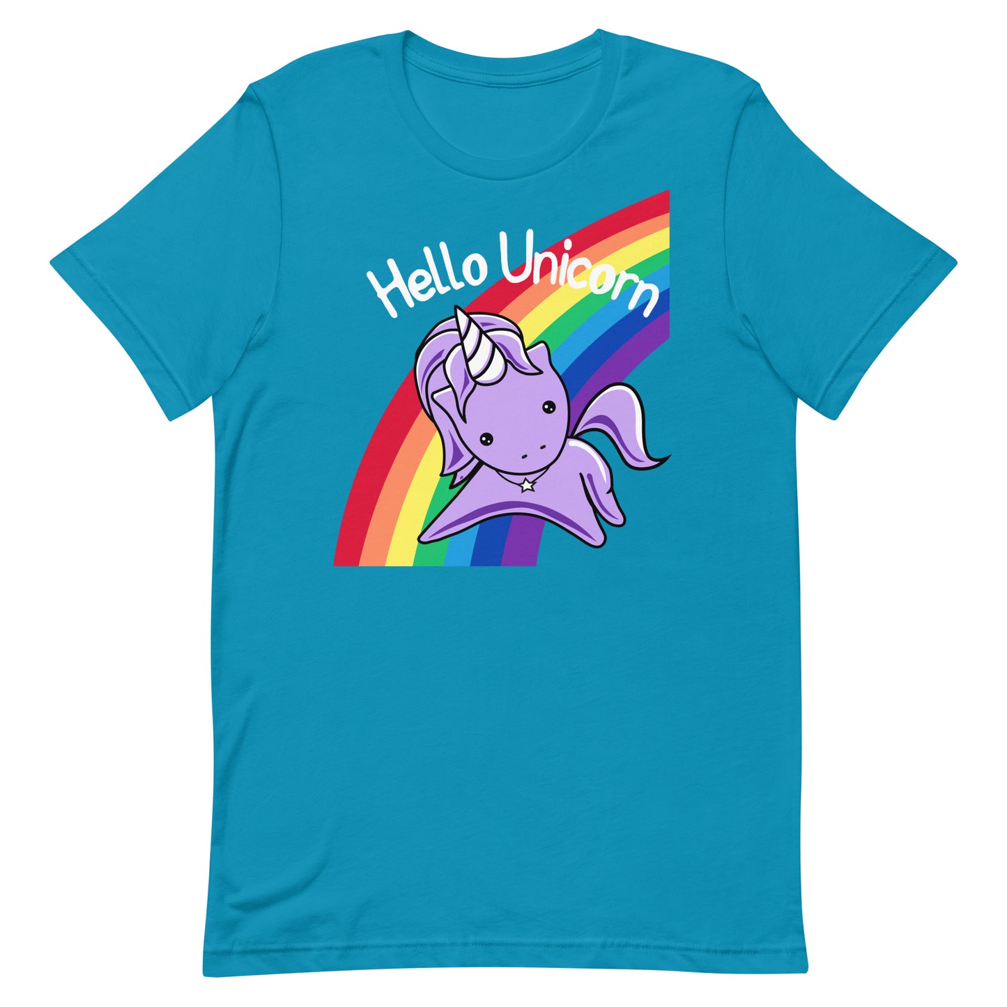 Hello Unicorn Cute Pastel Rainbow Fantasy Altered Carbon Softstyle Unisex T-Shirt