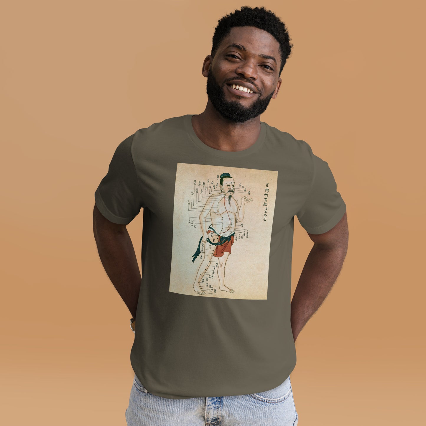 Dim-Mak Ancient Pressure Point Meridian Parchment Softstyle T-Shirt