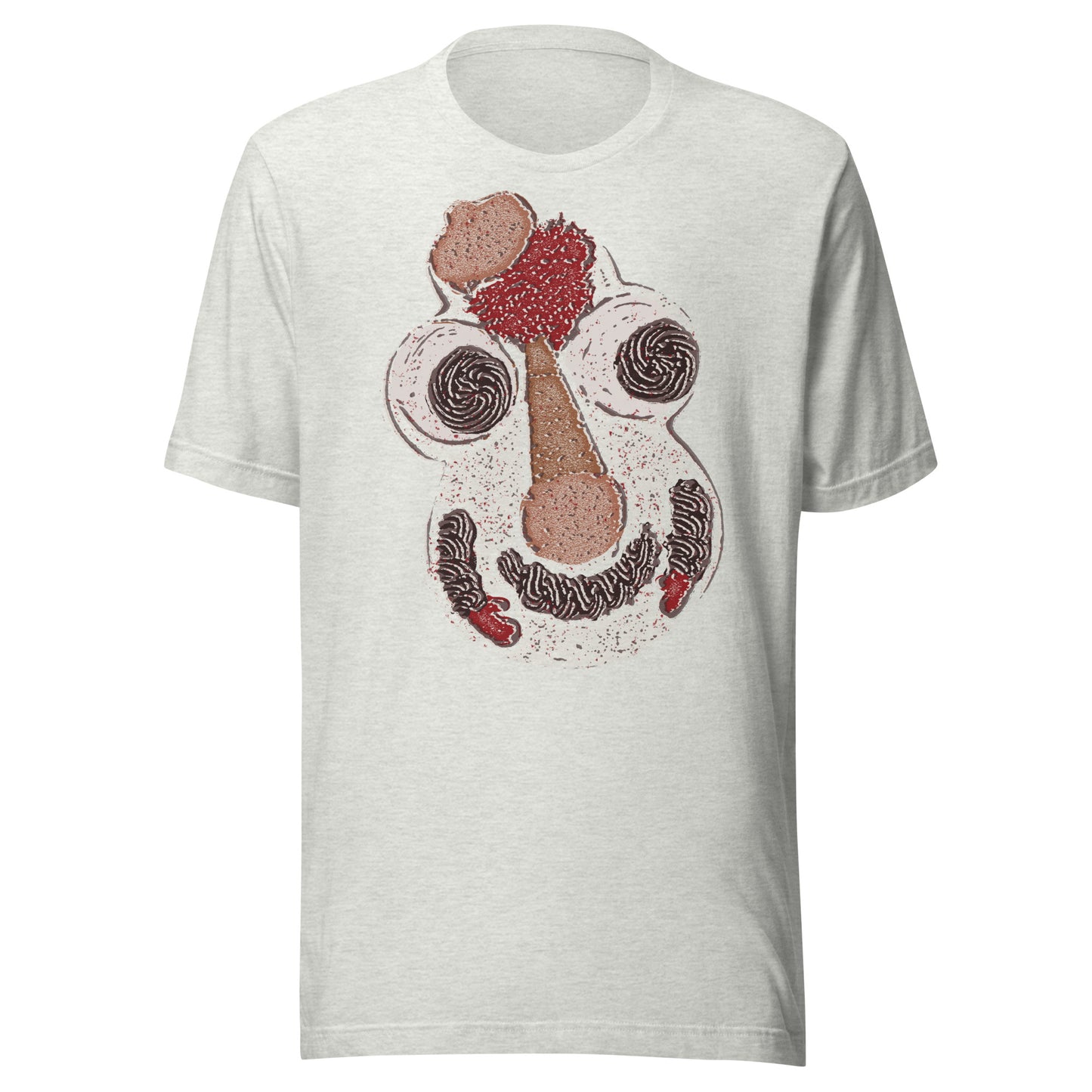 Cookie Puss Screen Print Ice Cream Cake Mascot Softstyle Unisex Tee